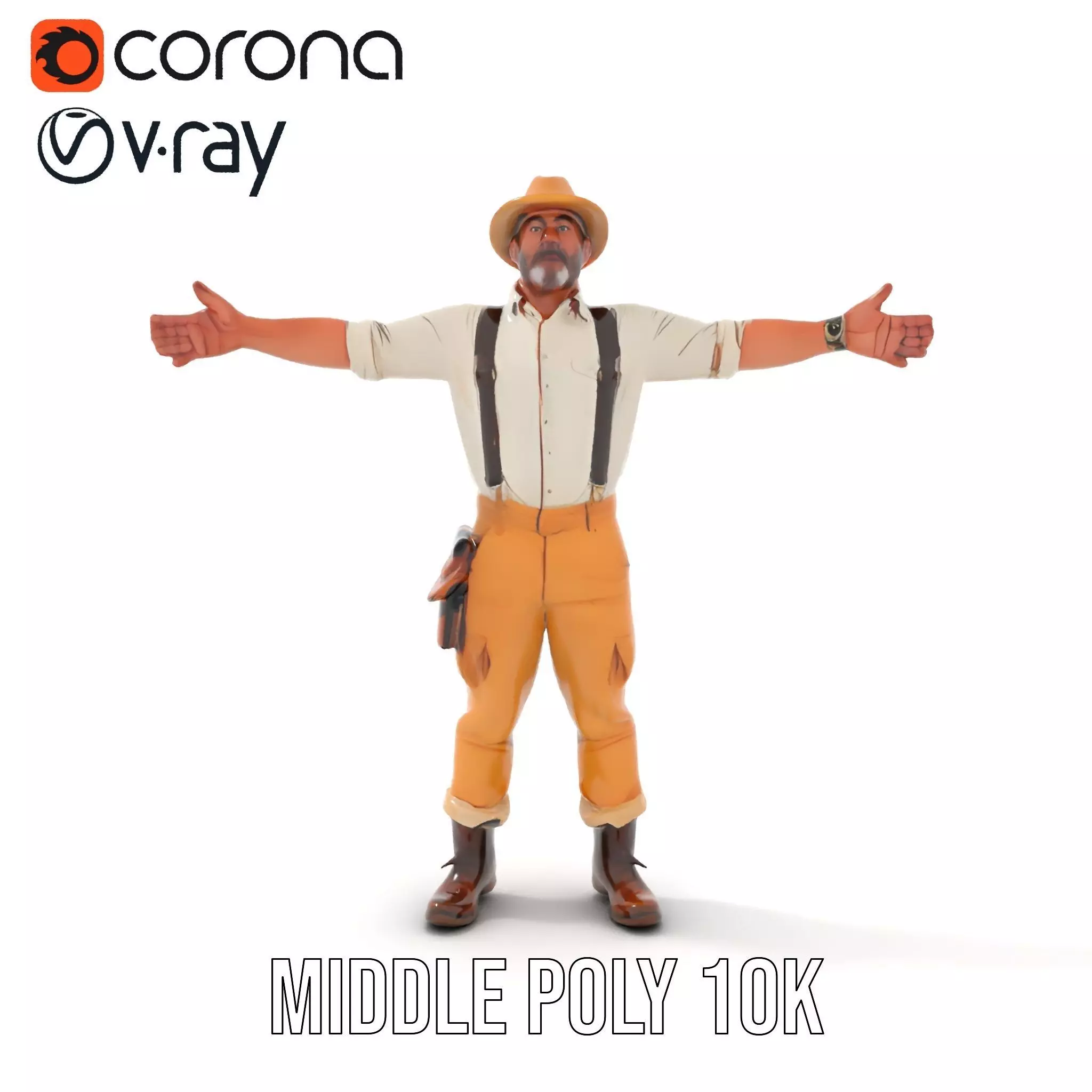 Explorer Outfit model pack Low-poly 3D model_13