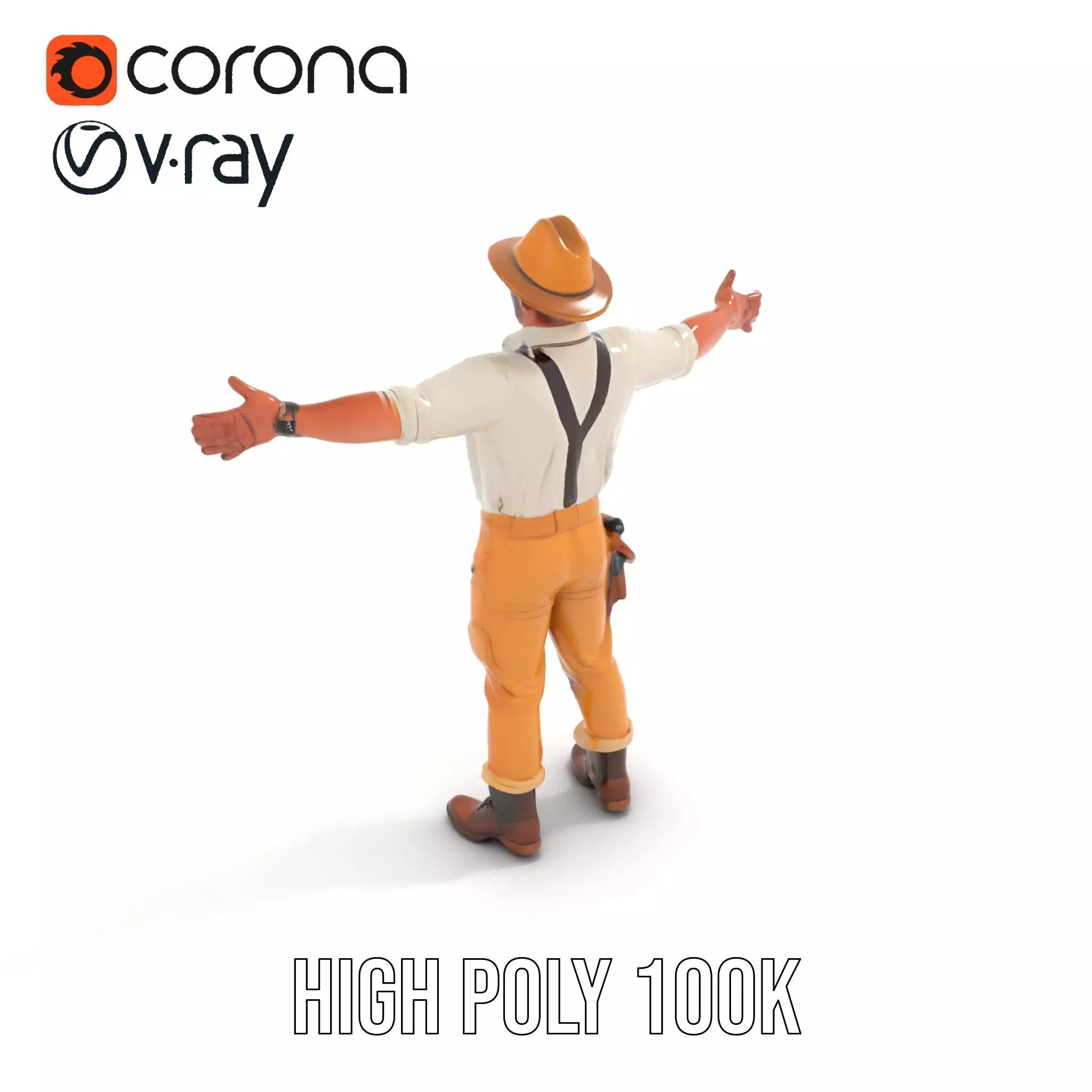 Explorer Outfit model pack Low-poly 3D model_31