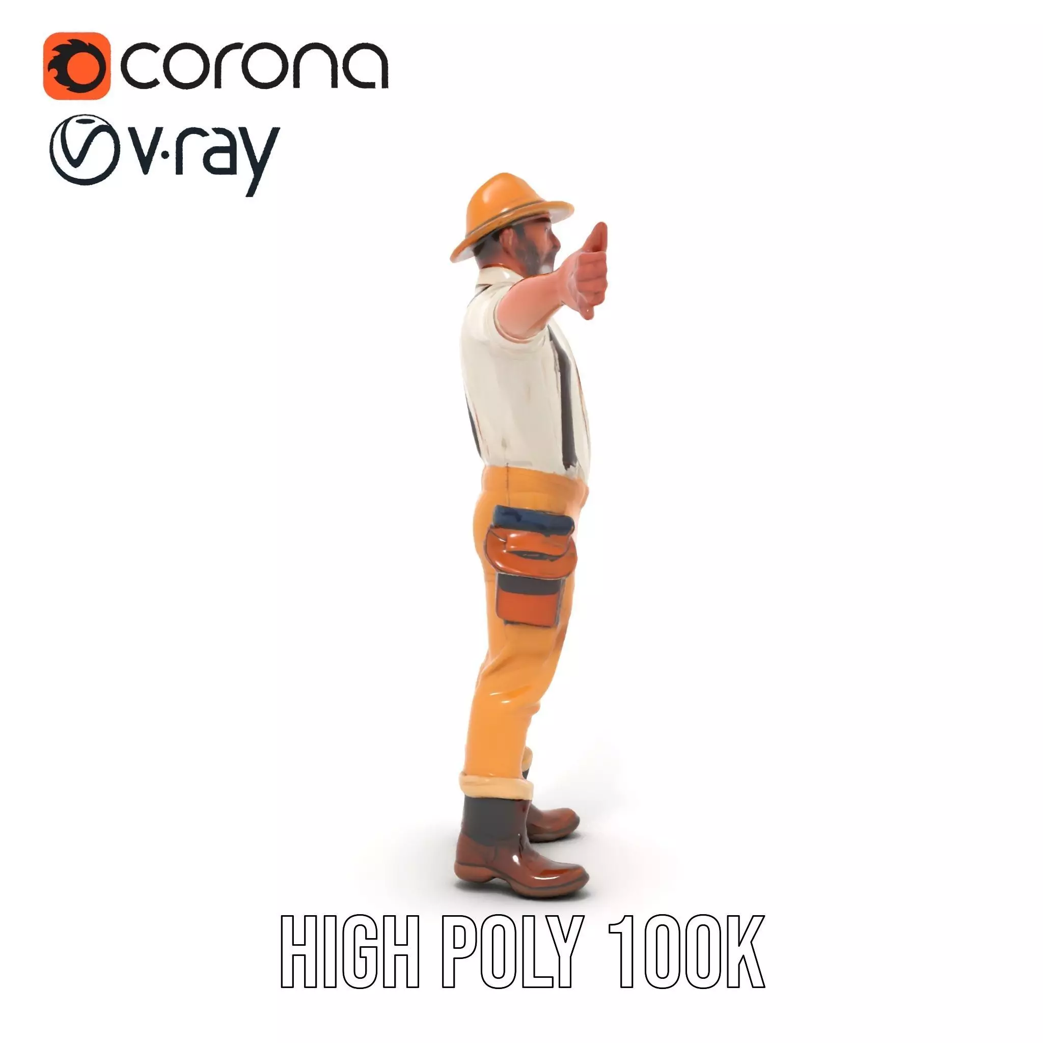 Explorer Outfit model pack Low-poly 3D model_20
