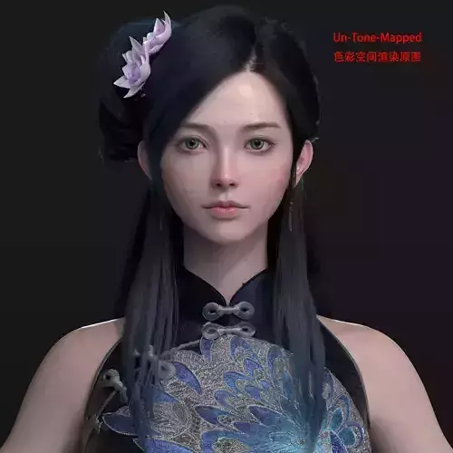  AsianGirl  head beautiful woman metahuman 3D model