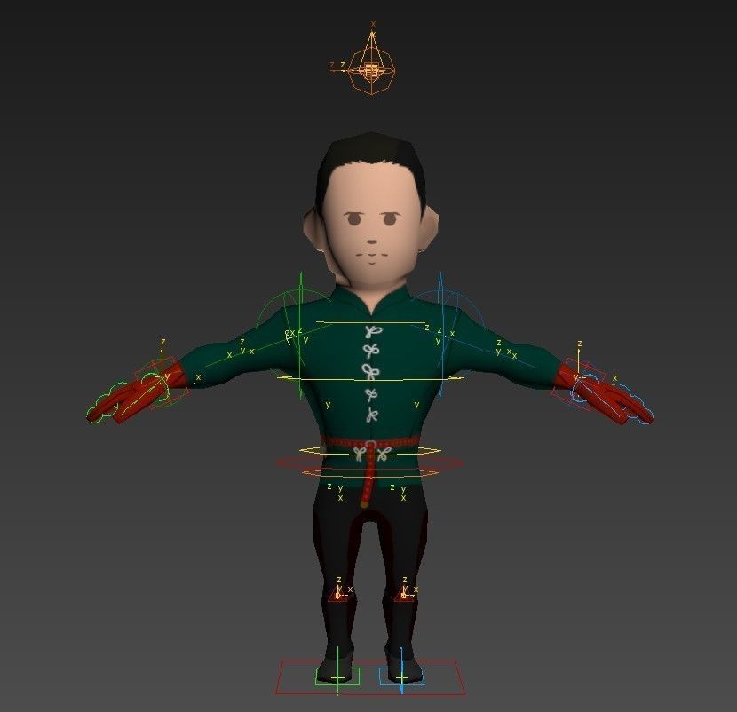 Medieval character prince Low-poly 3D model_15