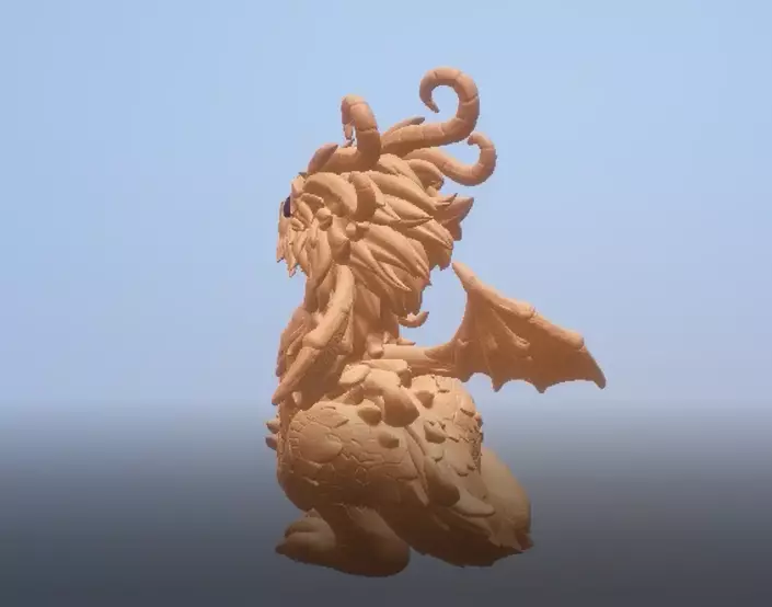 Cute fantasy dragon 3de printable model 3D print model_1