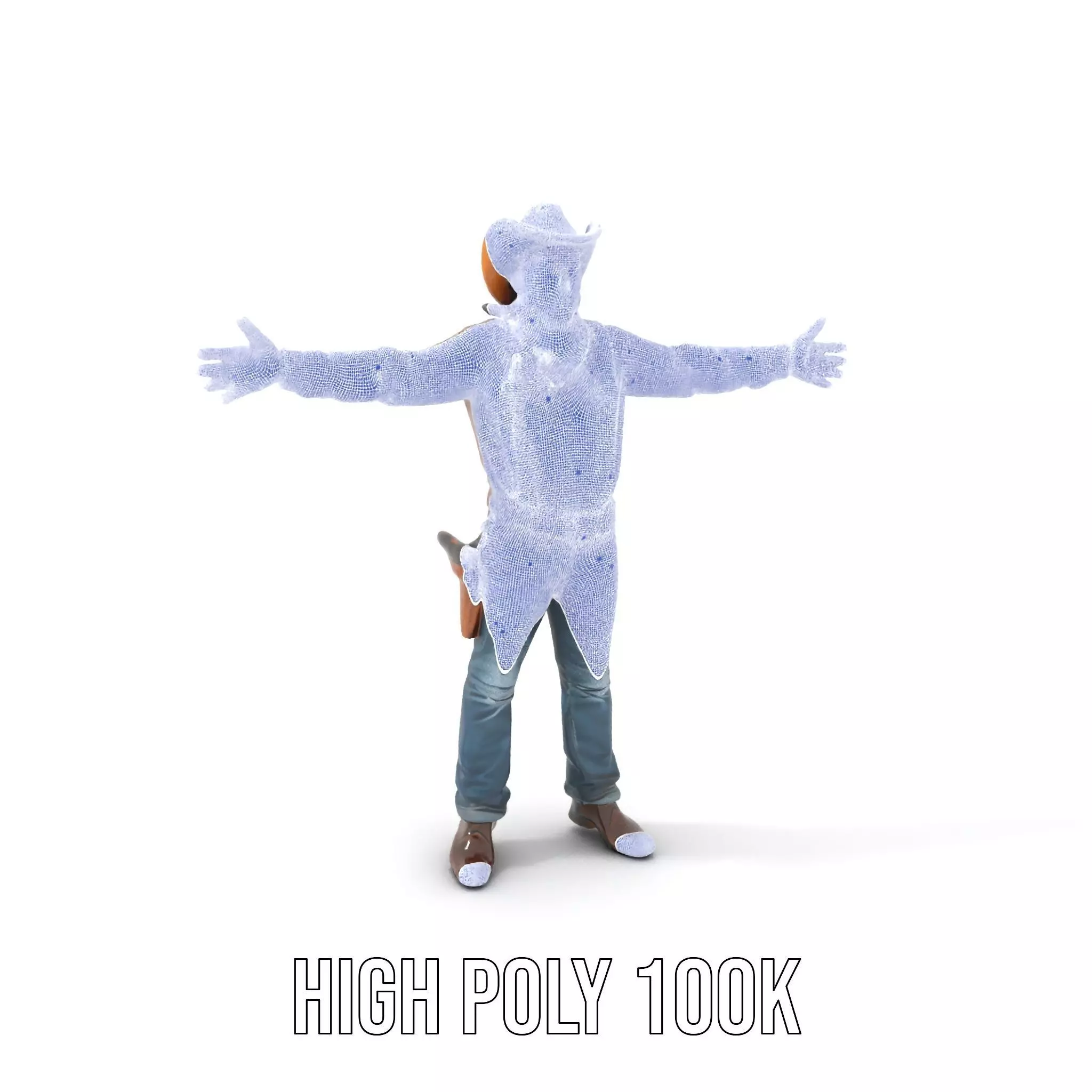 Classic Cowboy Outfit model pack Low-poly 3D model_4