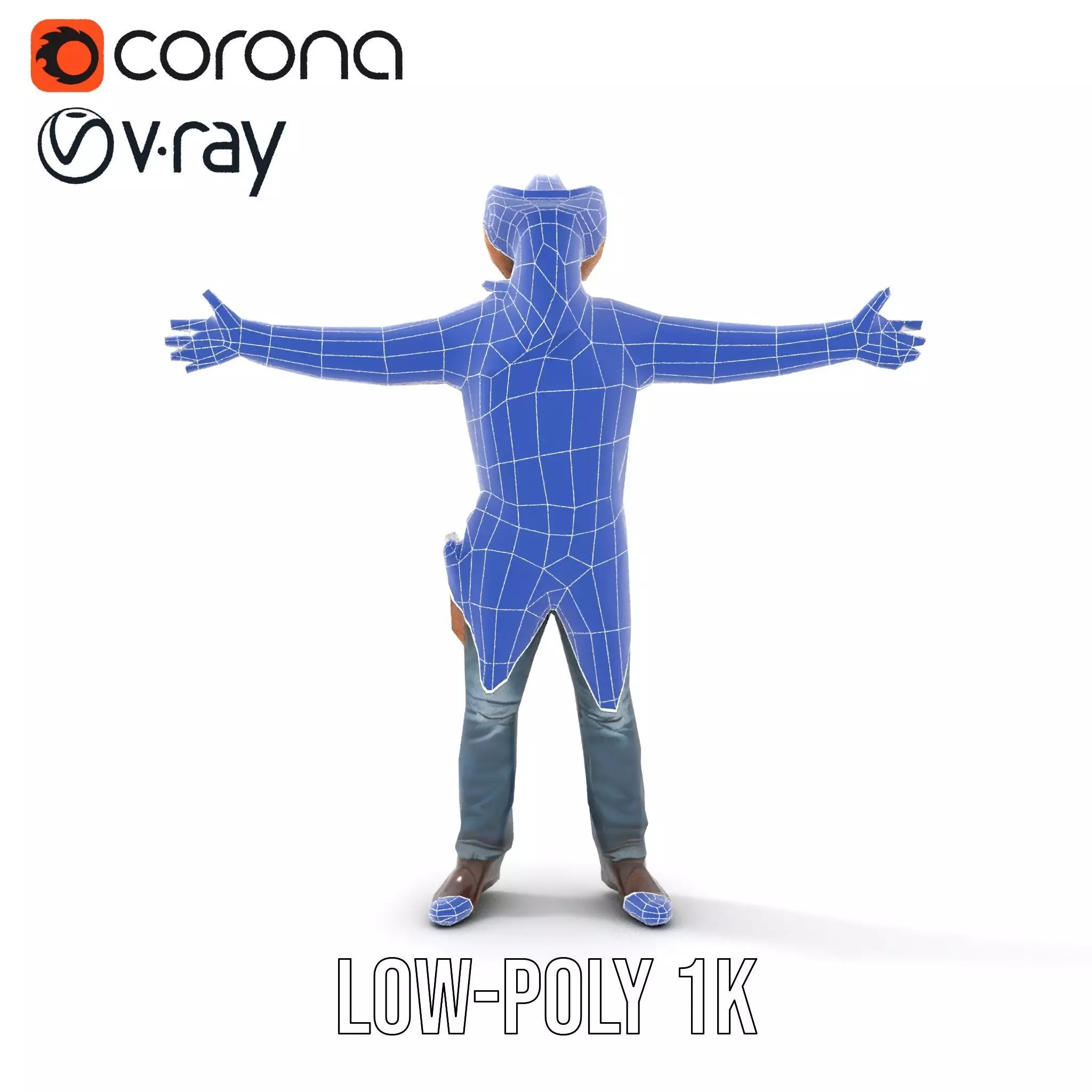 Classic Cowboy Outfit model pack Low-poly 3D model_25