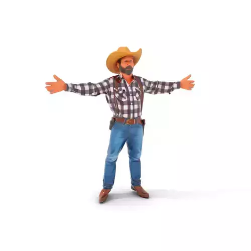 Western Cowboy Outfit model pack Low-poly 3D model