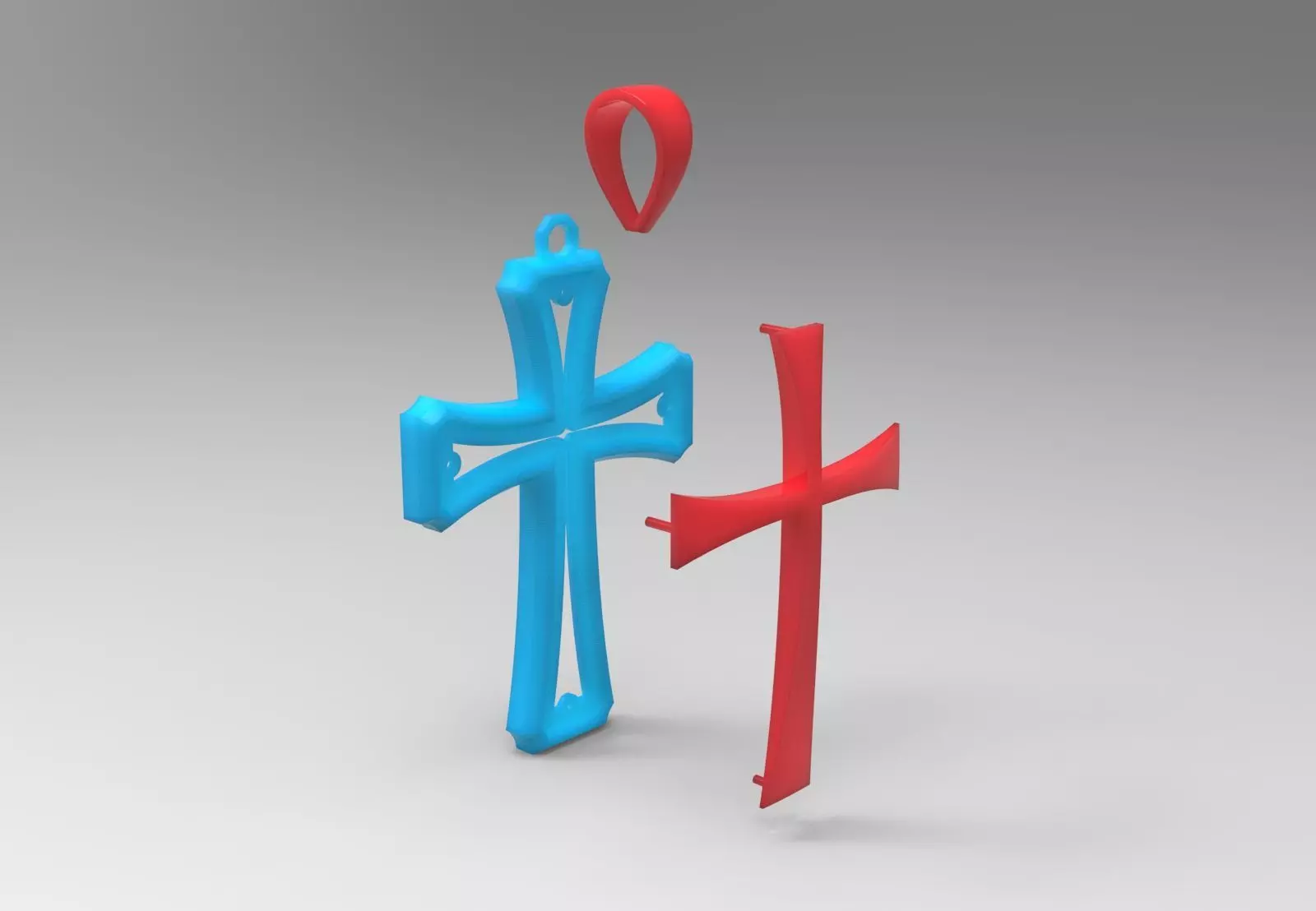 Cross Design Yellow Gold stl 3dm pendat Plate Model gp0476 3D print model_19