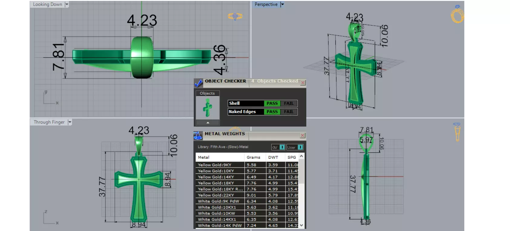 Cross Design Yellow Gold stl 3dm pendat Plate Model gp0476 3D print model_0