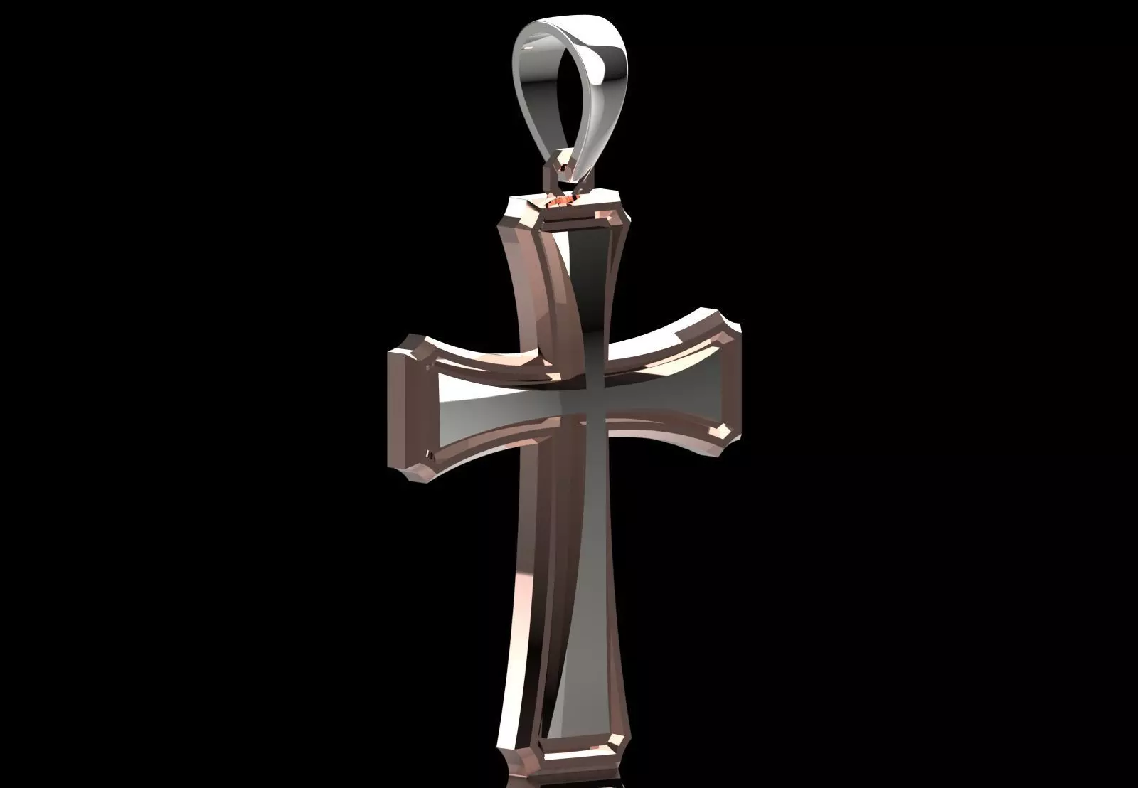 Cross Design Yellow Gold stl 3dm pendat Plate Model gp0476 3D print model_13