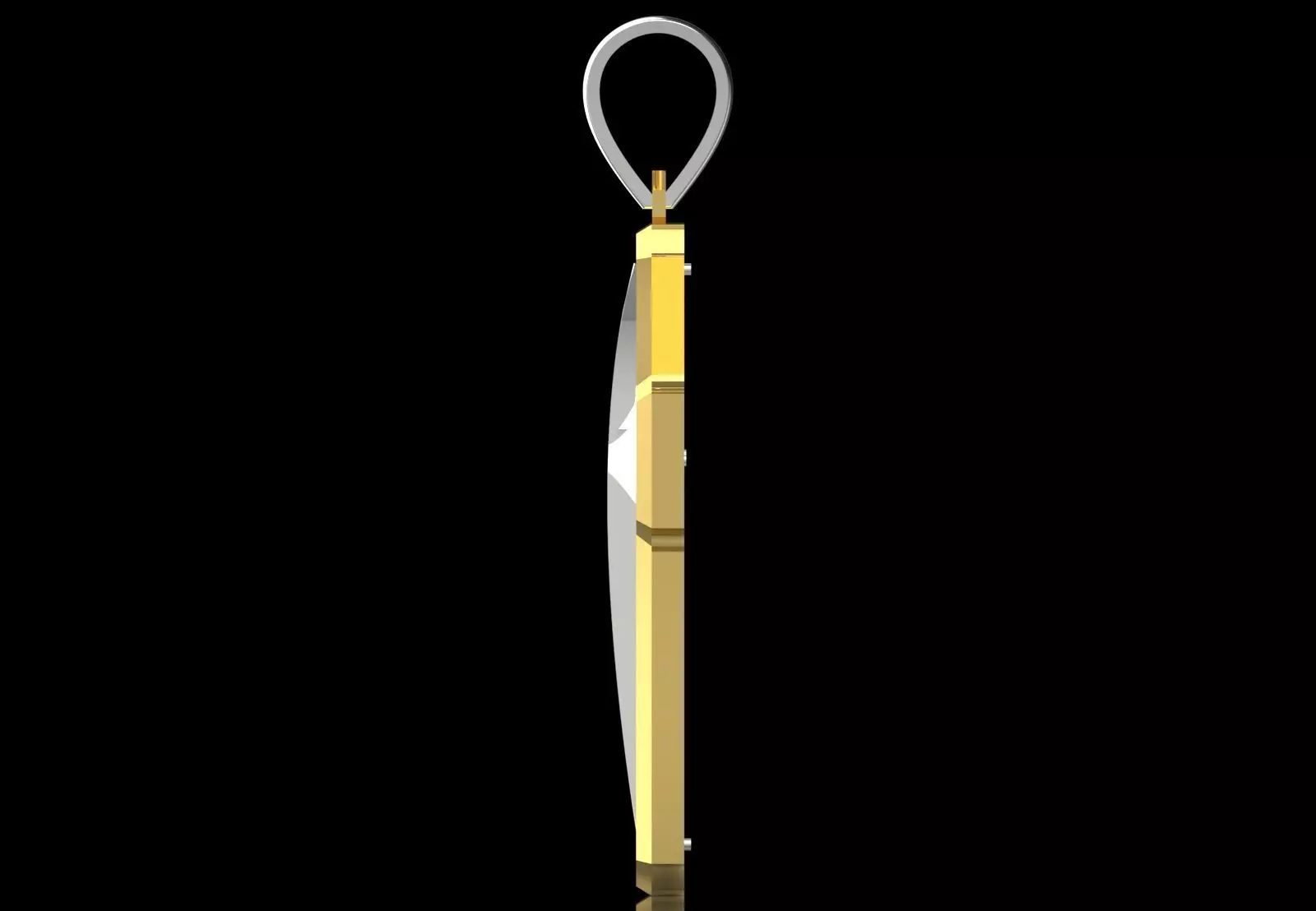 Cross Design Yellow Gold stl 3dm pendat Plate Model gp0476 3D print model_2