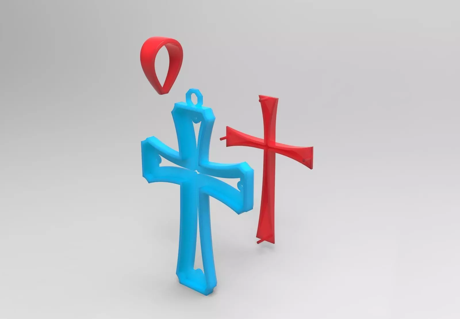 Cross Design Yellow Gold stl 3dm pendat Plate Model gp0476 3D print model_20