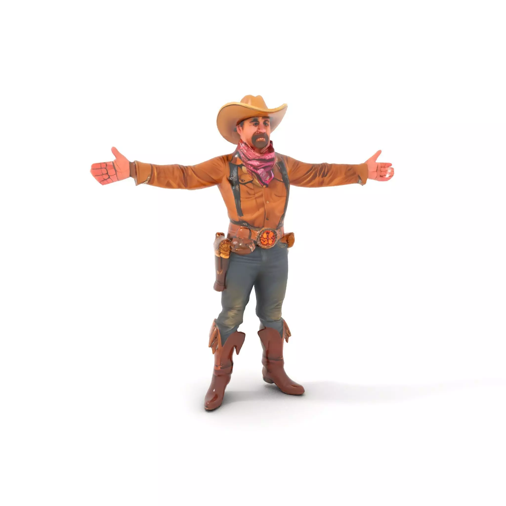 Western Cowboy Outfit model pack Low-poly 3D model_19