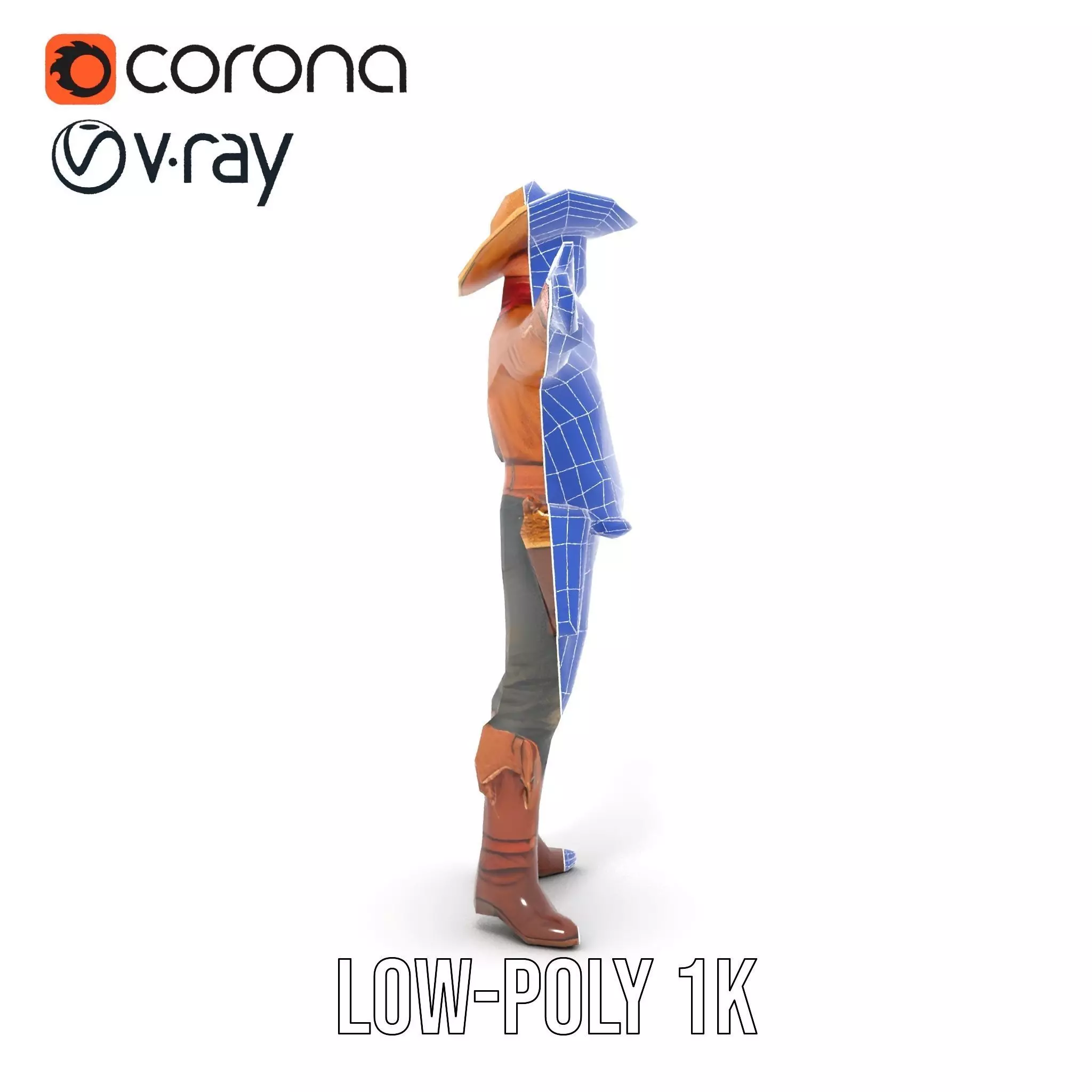 Western Cowboy Outfit model pack Low-poly 3D model_30