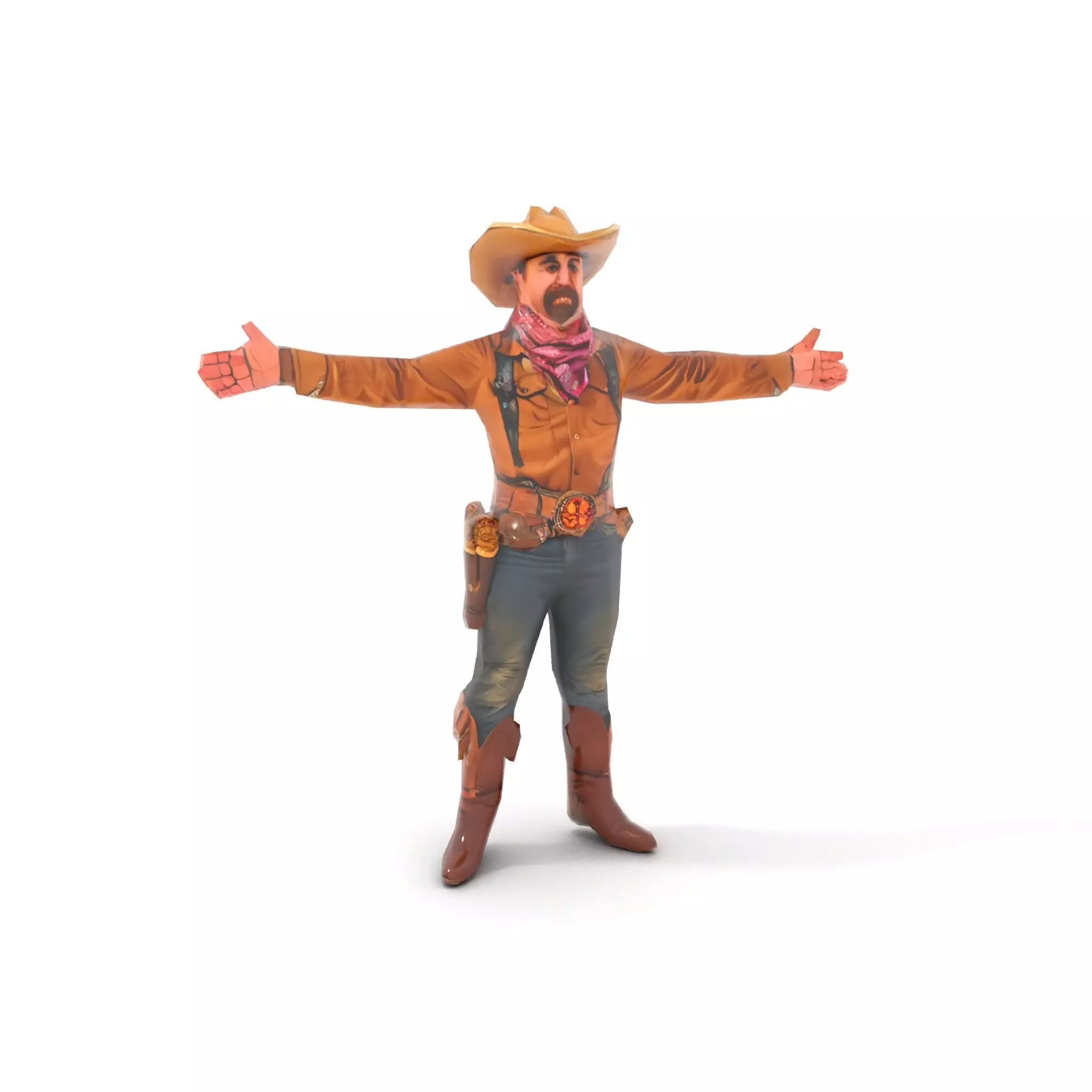 Western Cowboy Outfit model pack Low-poly 3D model_9