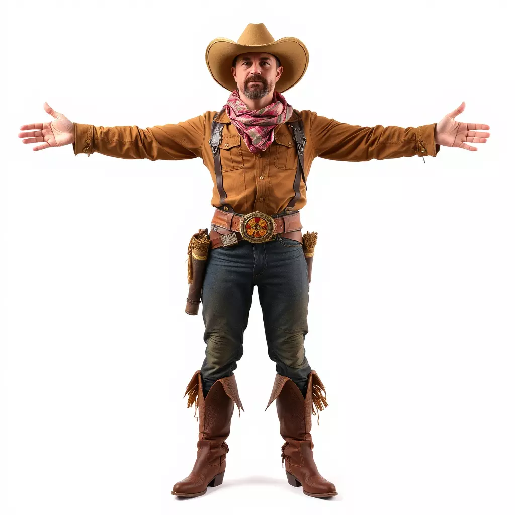 Western Cowboy Outfit model pack Low-poly 3D model_2