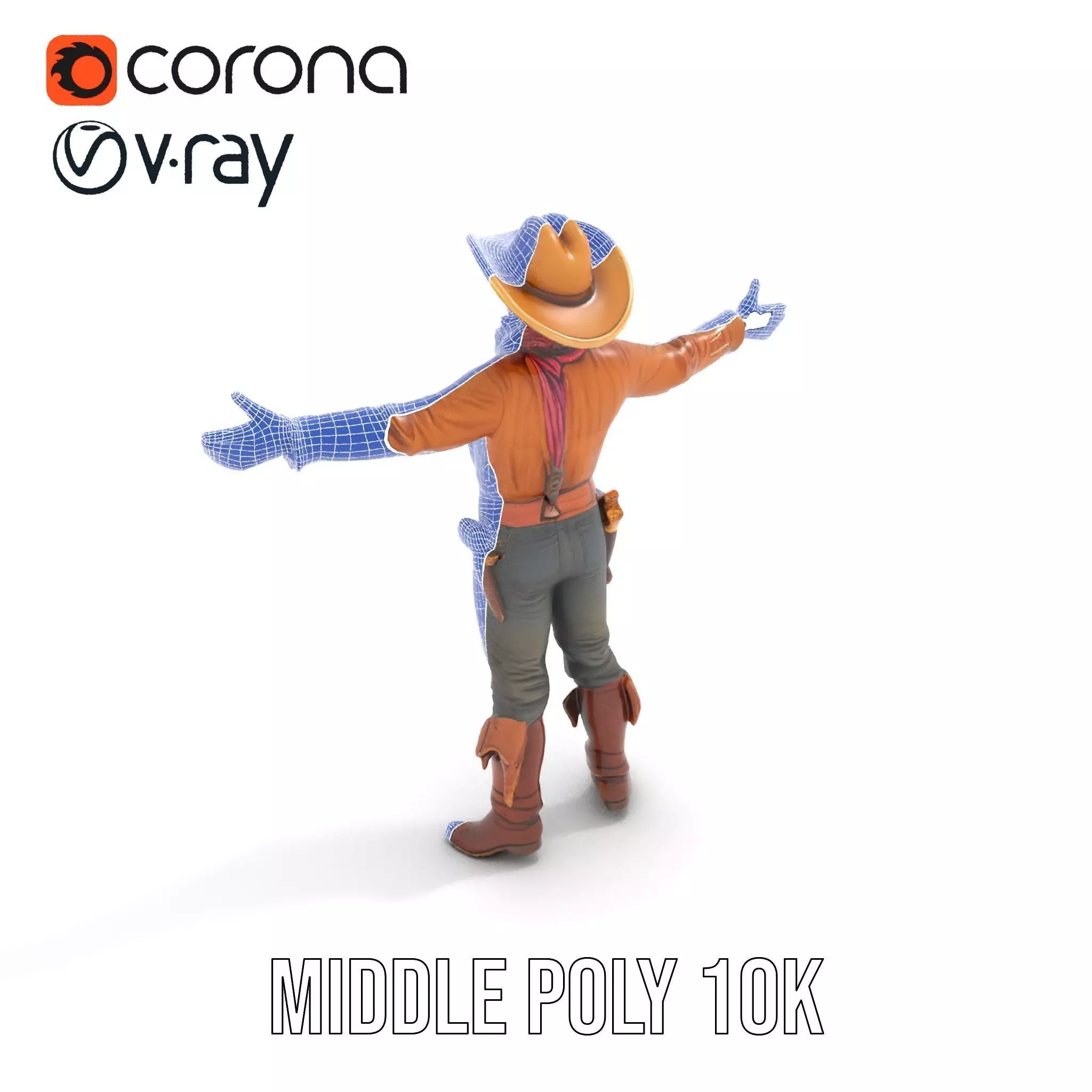 Western Cowboy Outfit model pack Low-poly 3D model_21