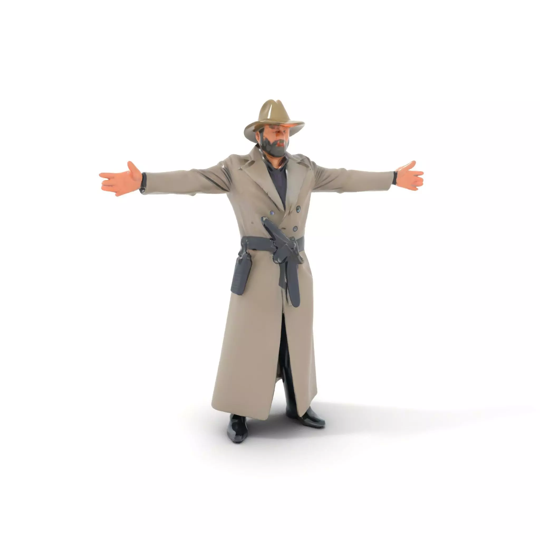 Adventurer Trench Coat model pack Low-poly 3D model_0