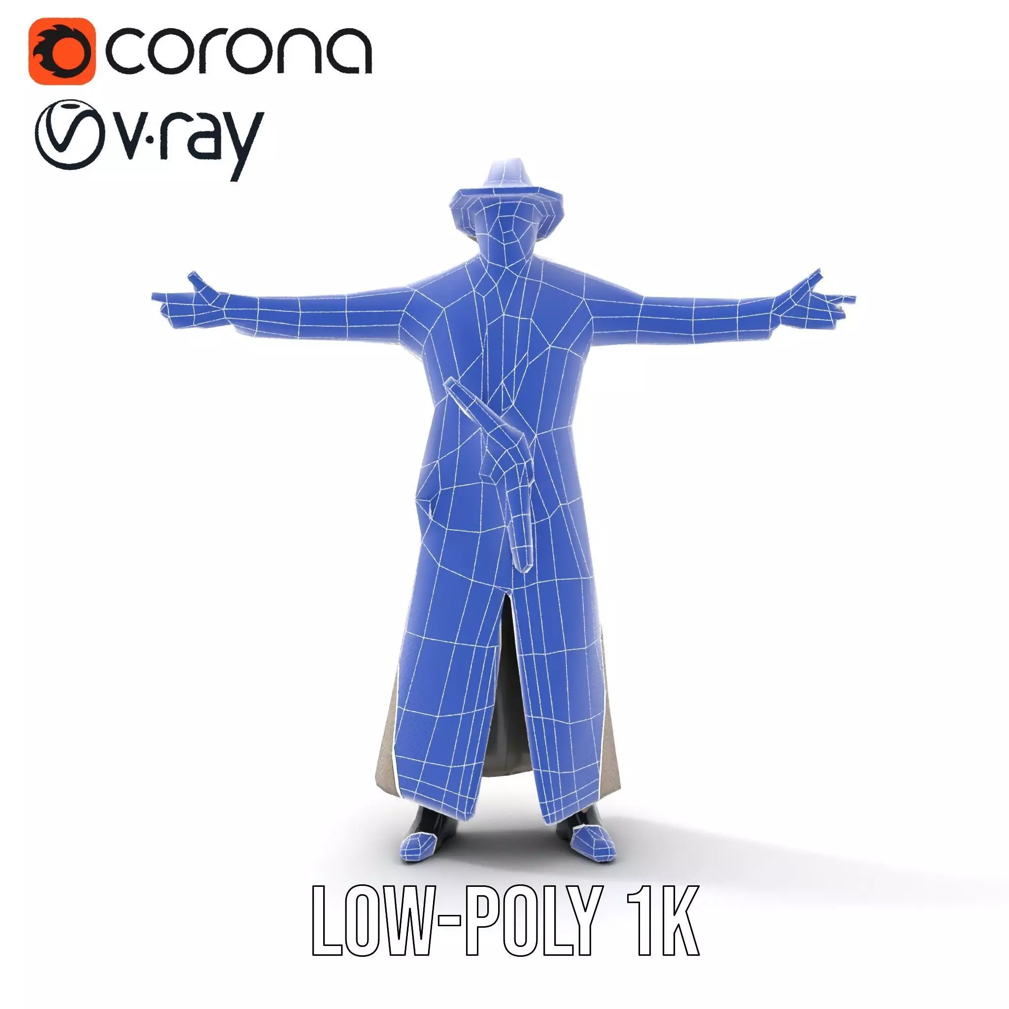 Adventurer Trench Coat model pack Low-poly 3D model_31