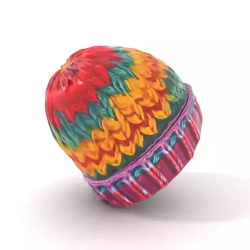 Rainbow Knit Beanie model pack