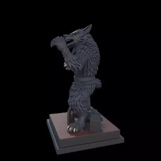 2217 COLORFUL Werewolf Howling With Skull 3D Model magic 3D print model_23