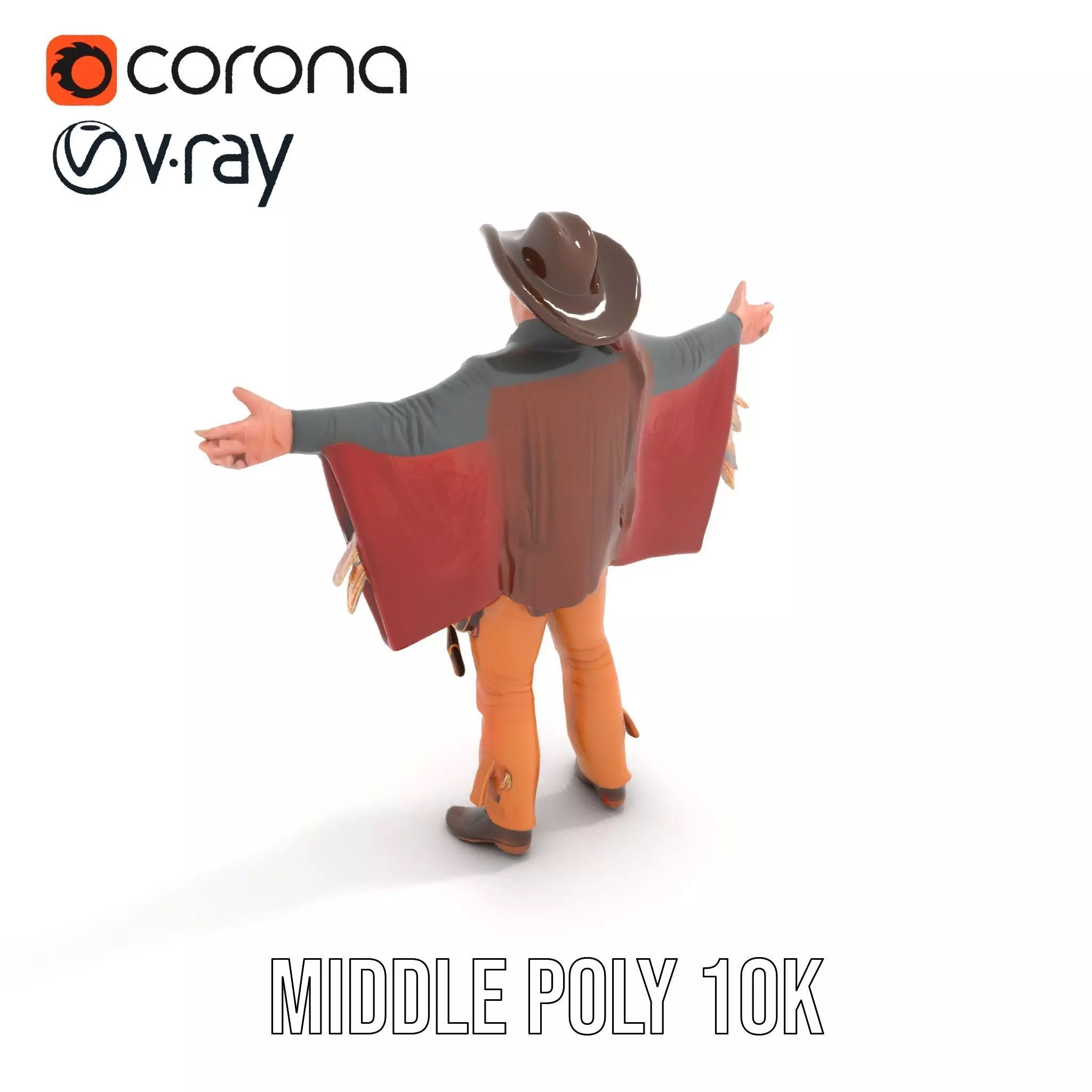 Western Cowboy Attire model pack Low-poly 3D model_13