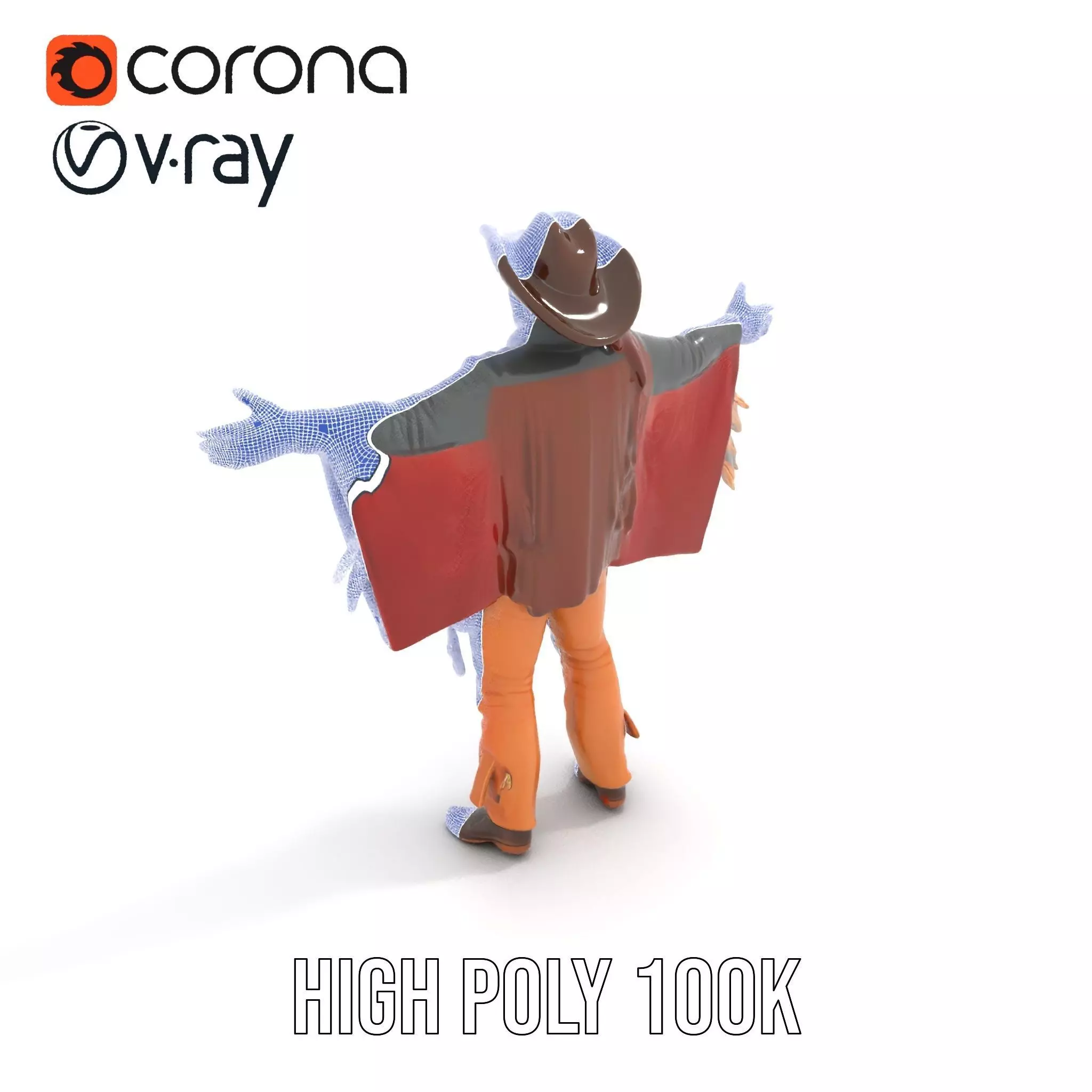 Western Cowboy Attire model pack Low-poly 3D model_29