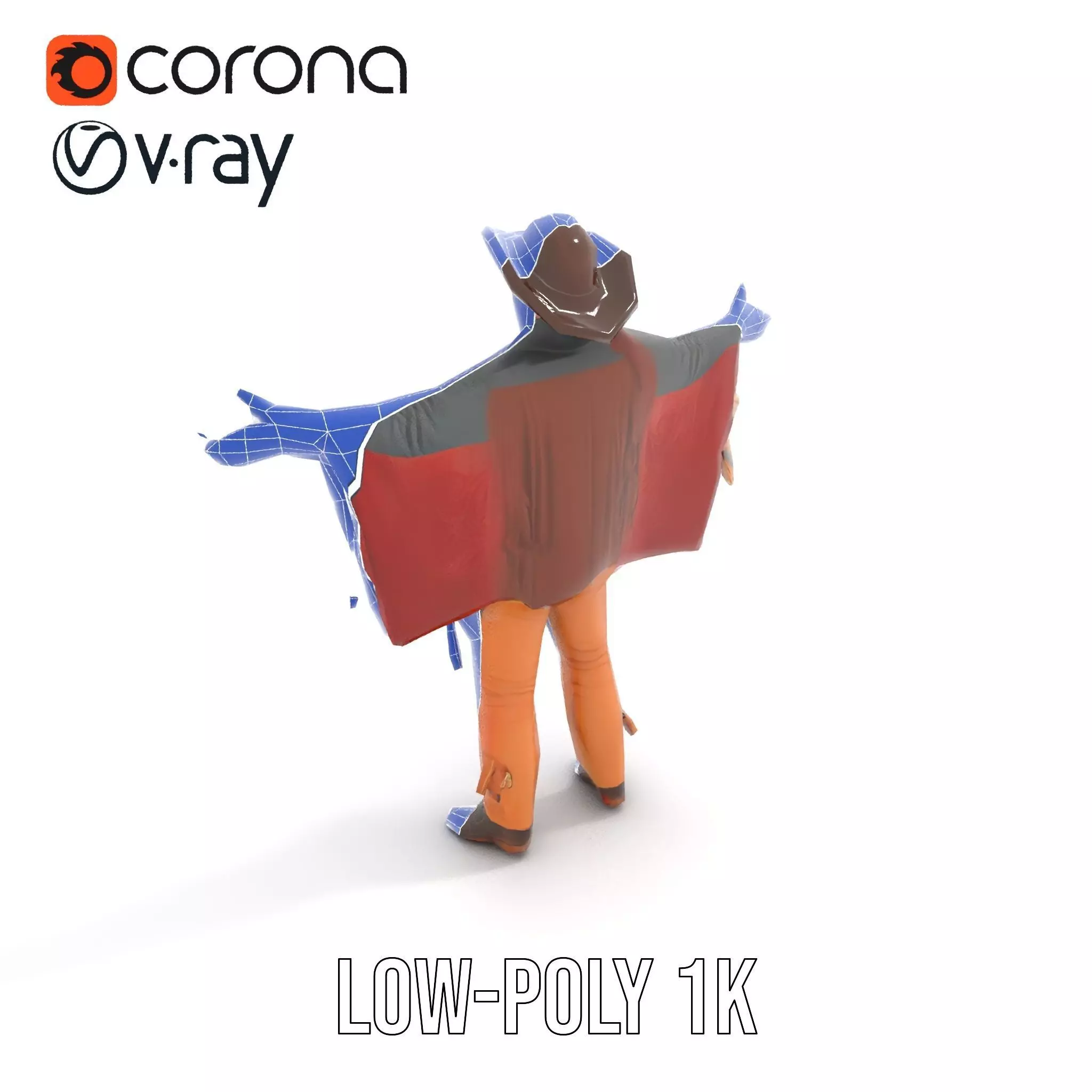 Western Cowboy Attire model pack Low-poly 3D model_25