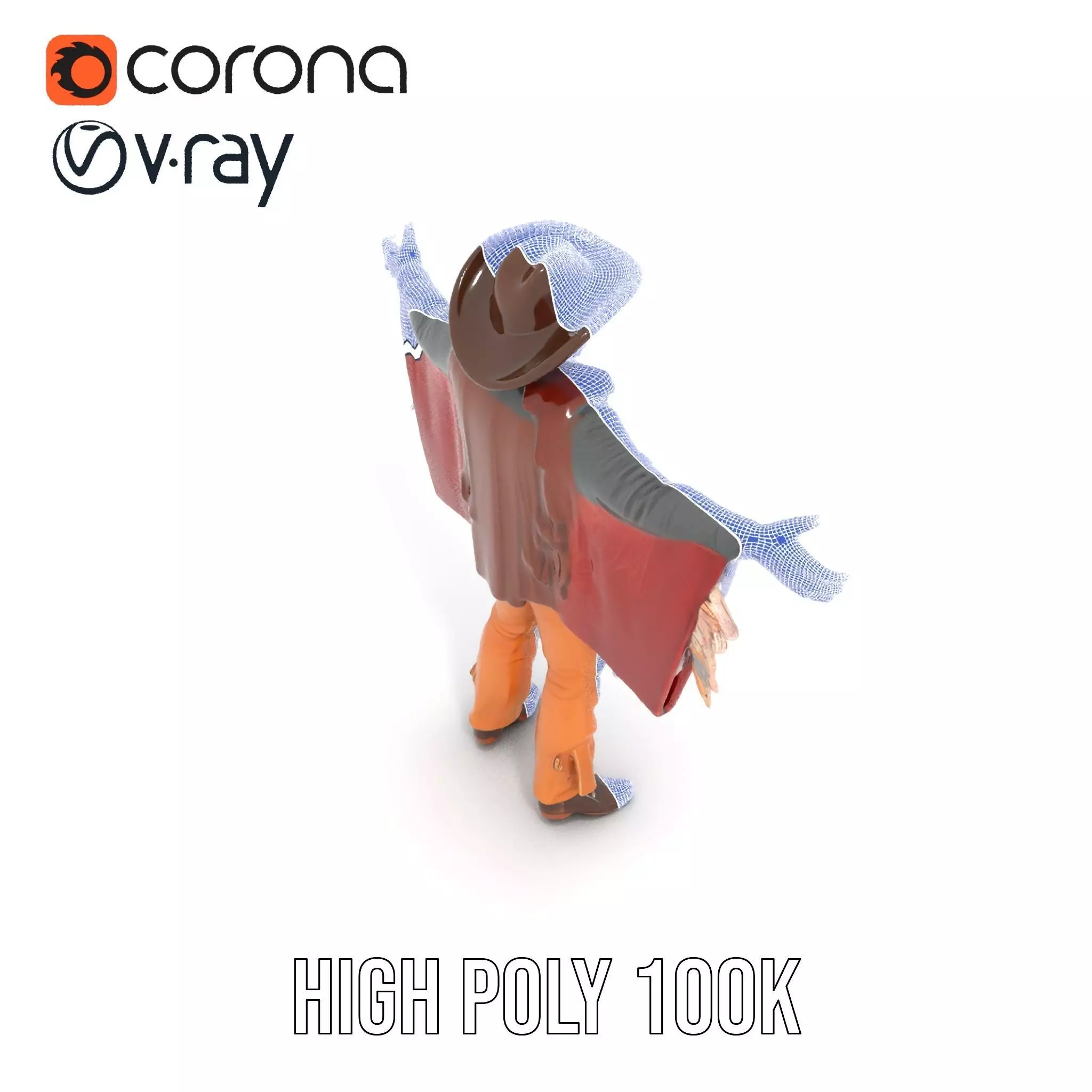 Western Cowboy Attire model pack Low-poly 3D model_15