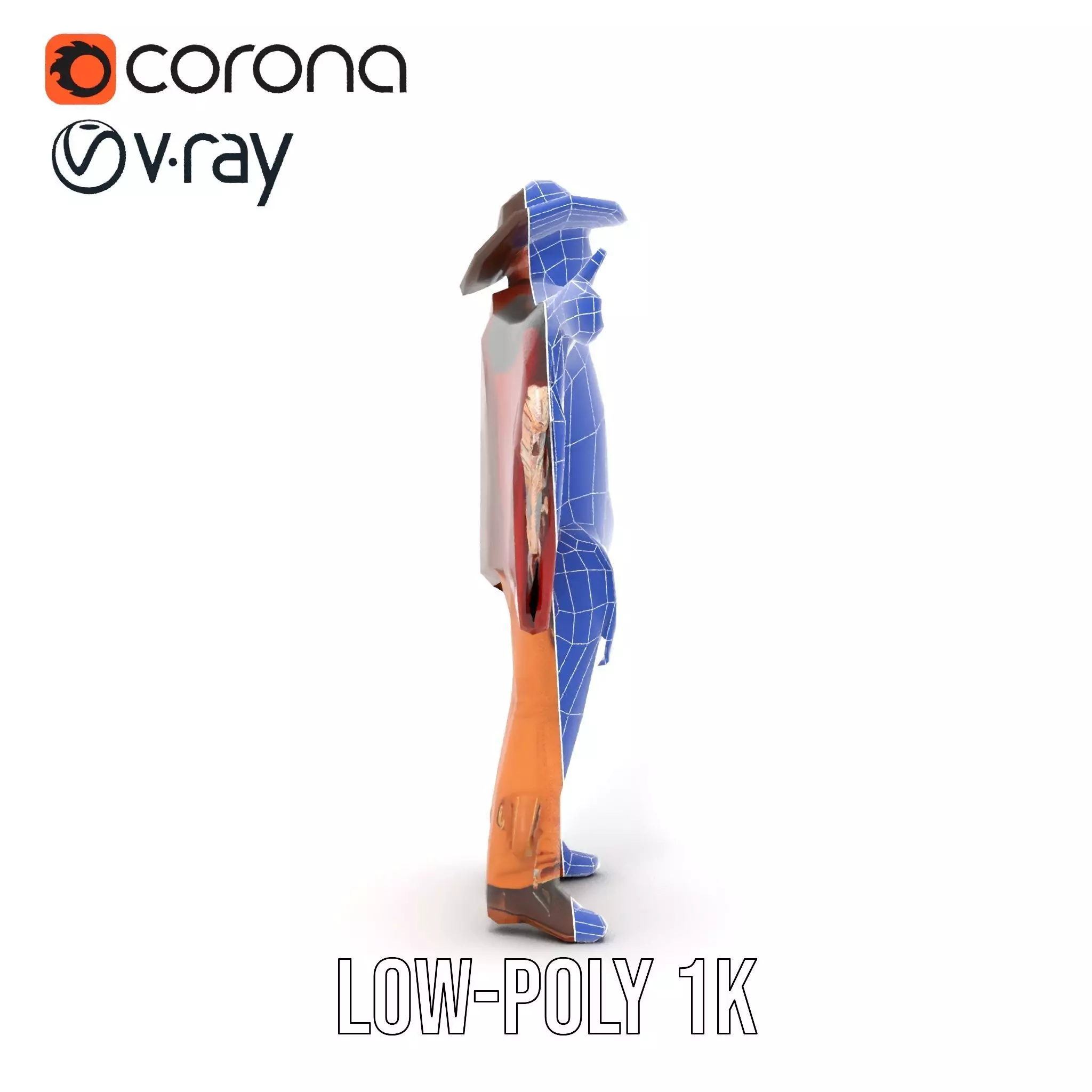 Western Cowboy Attire model pack Low-poly 3D model_31