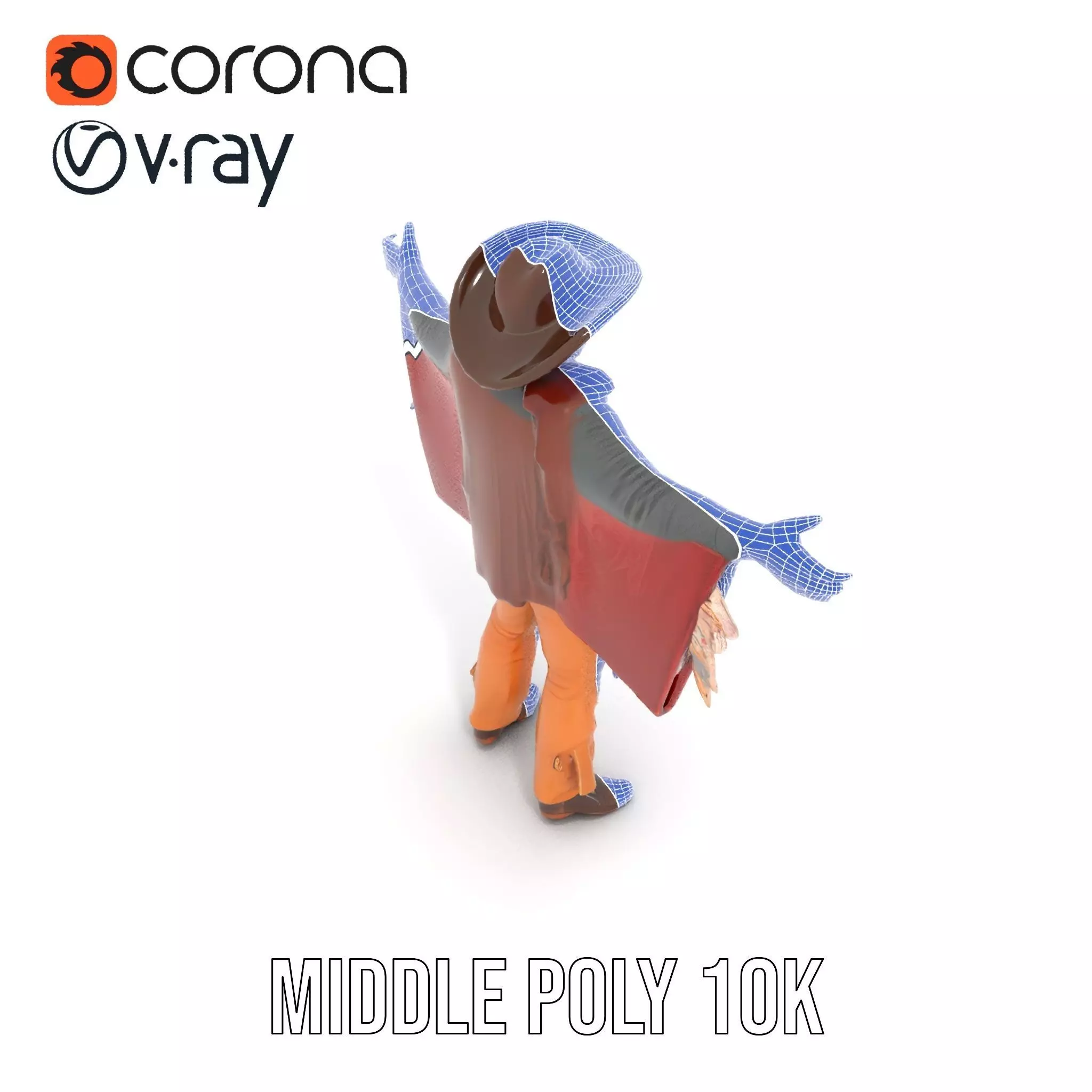 Western Cowboy Attire model pack Low-poly 3D model_18