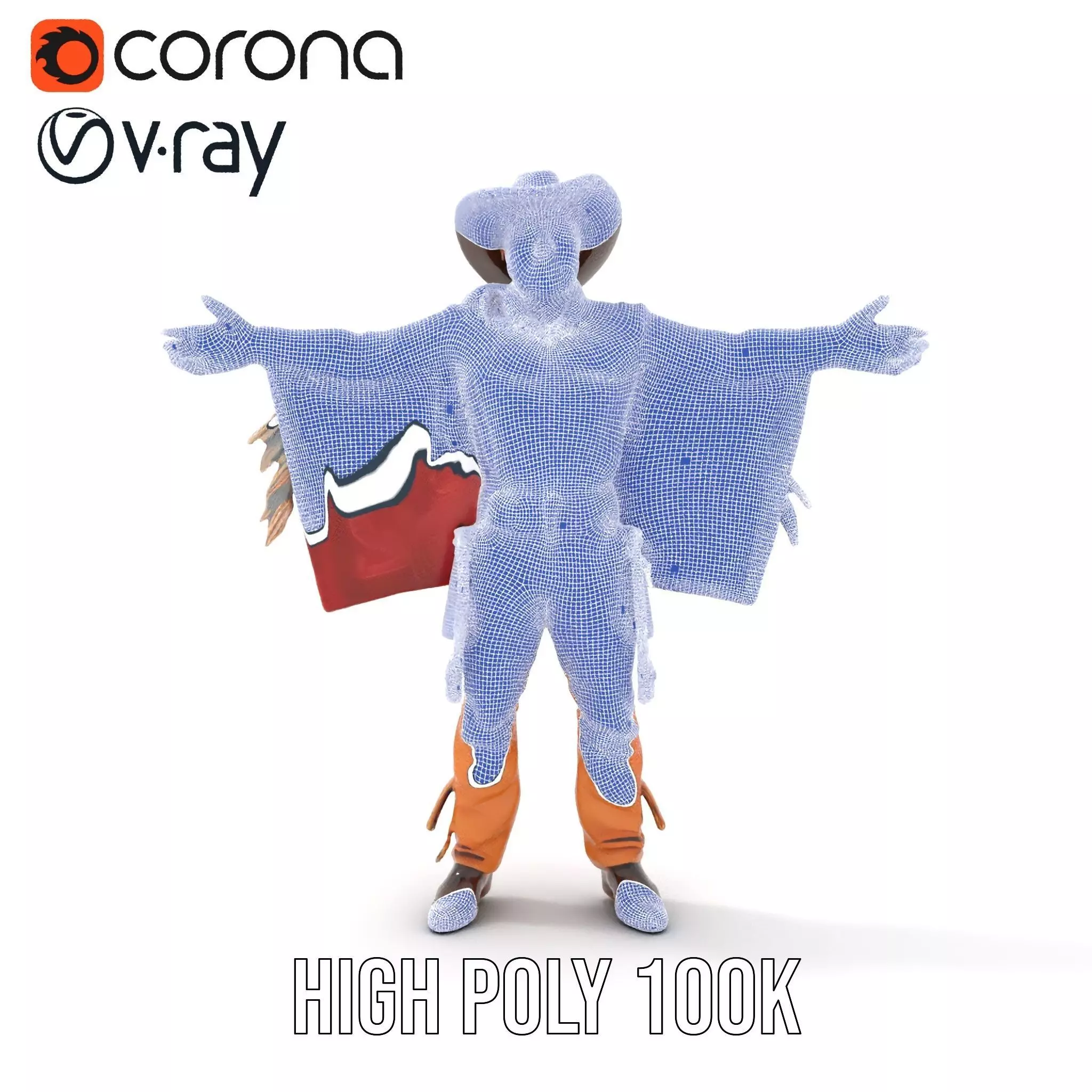 Western Cowboy Attire model pack Low-poly 3D model_33