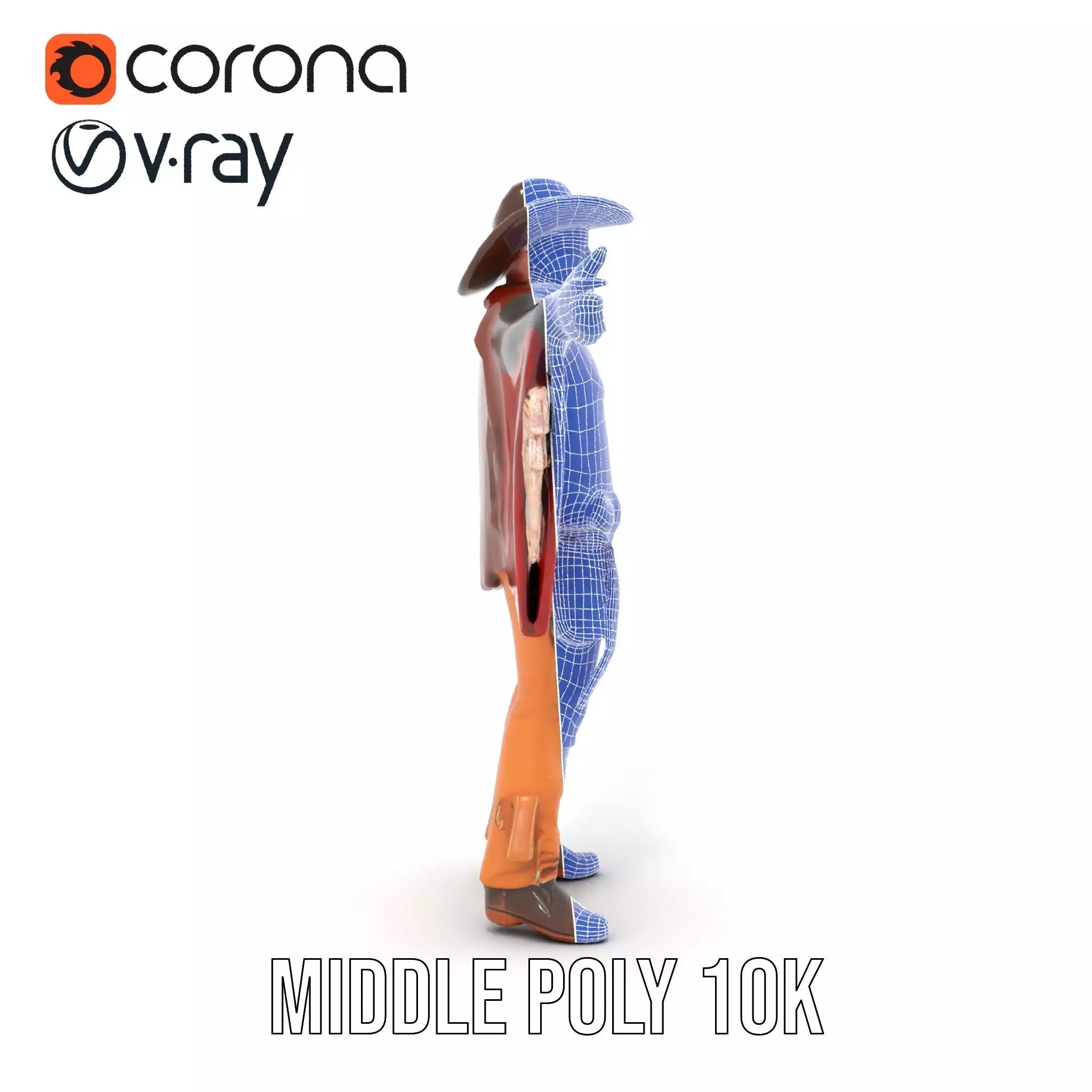 Western Cowboy Attire model pack Low-poly 3D model_27