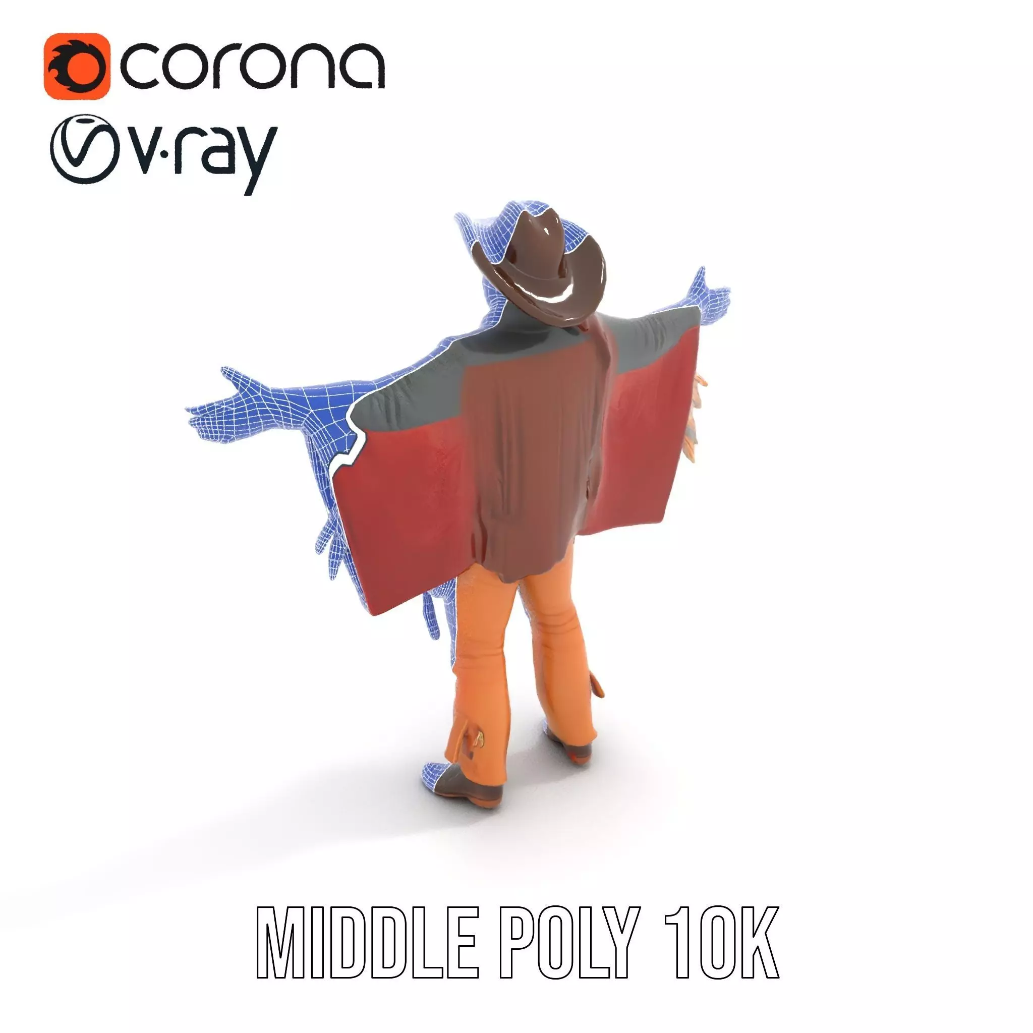 Western Cowboy Attire model pack Low-poly 3D model_21