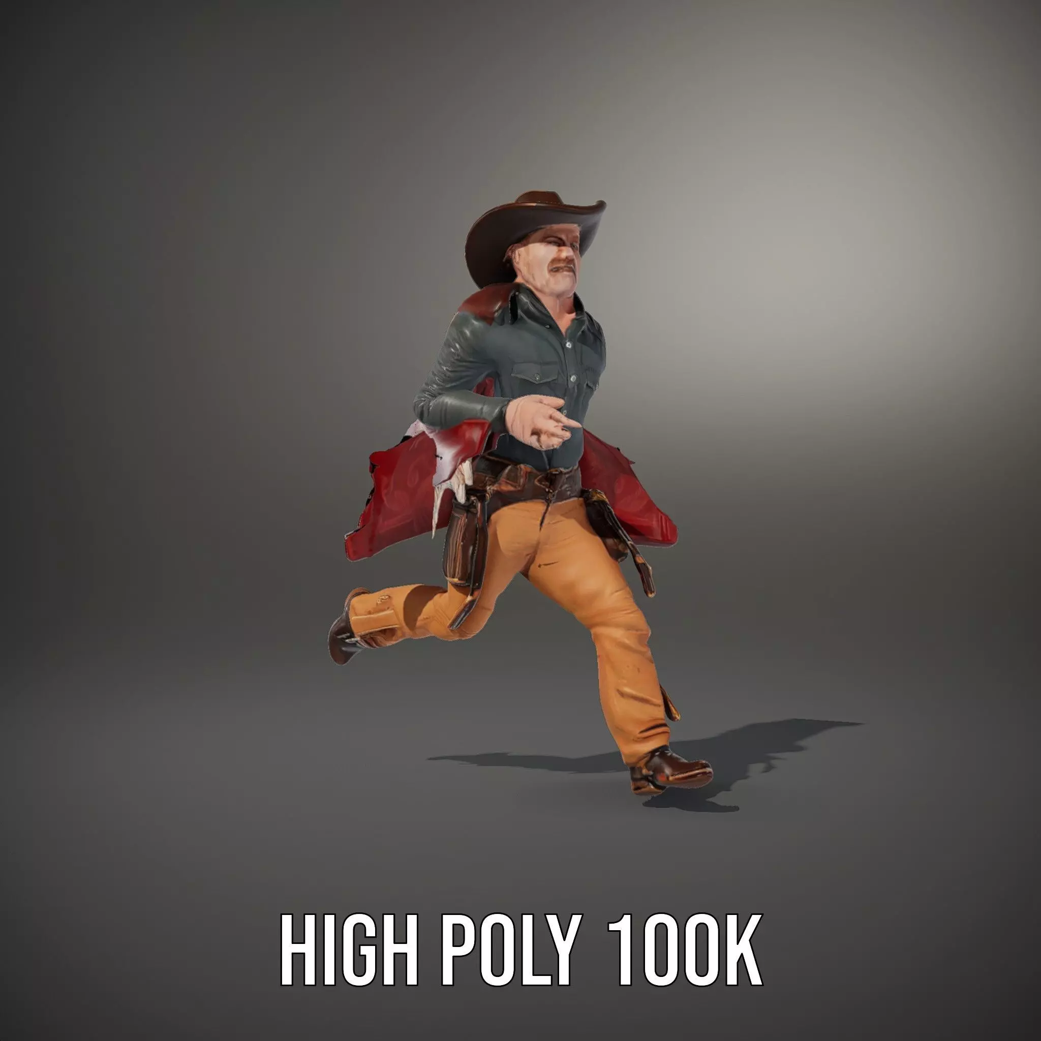 Western Cowboy Attire model pack Low-poly 3D model_8