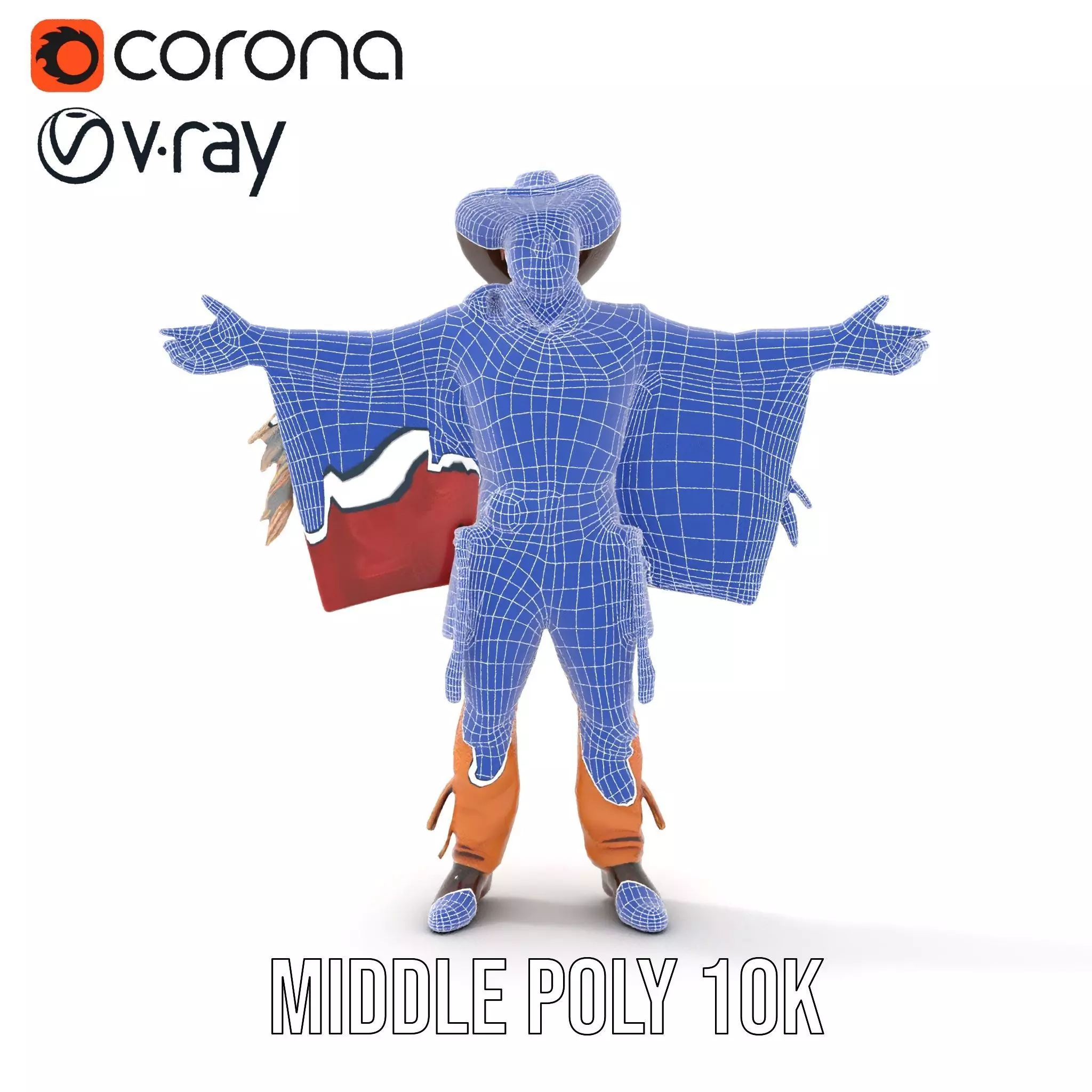 Western Cowboy Attire model pack Low-poly 3D model_30