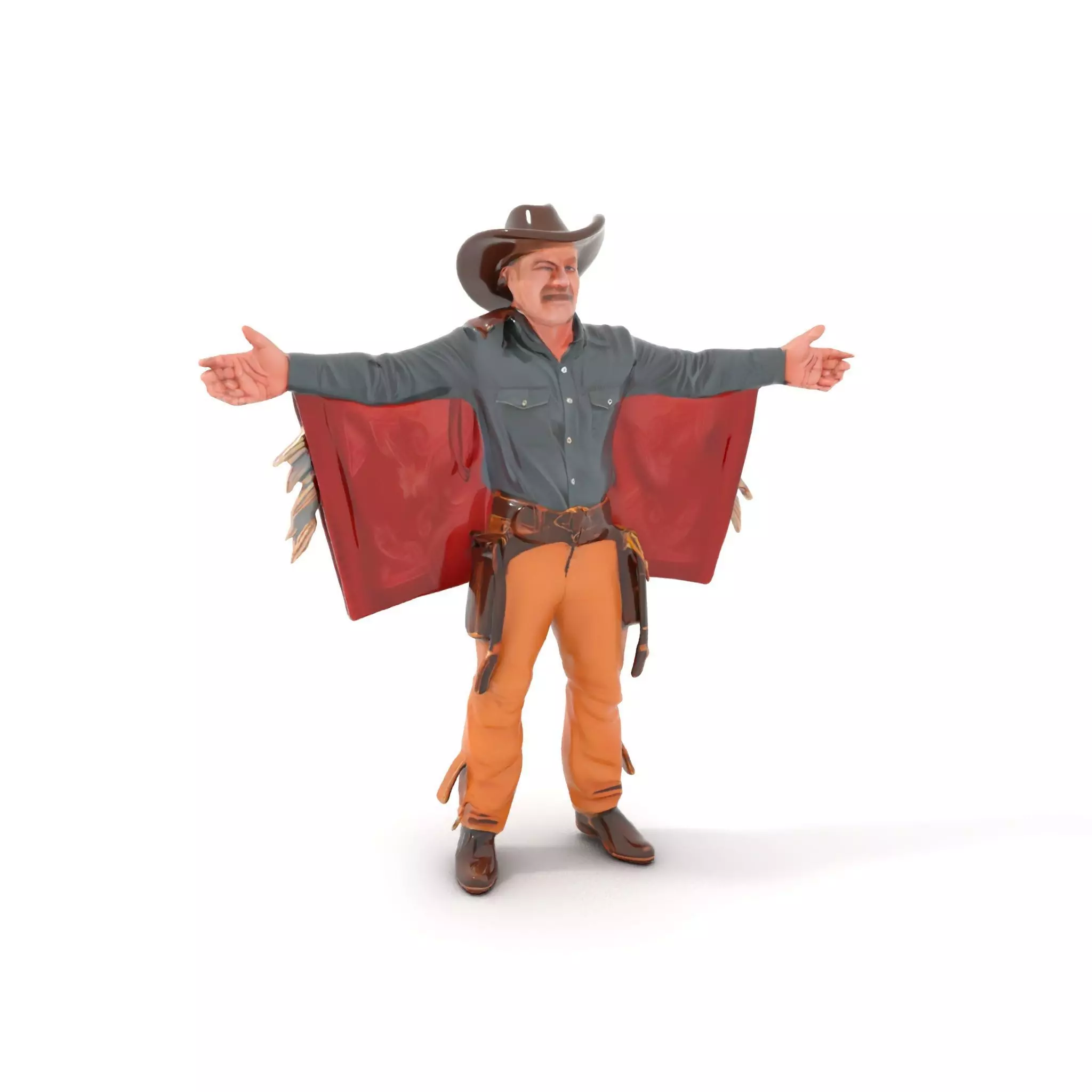 Western Cowboy Attire model pack Low-poly 3D model_0