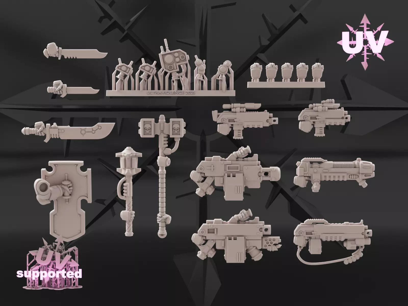death clock weapon pack 3D print model