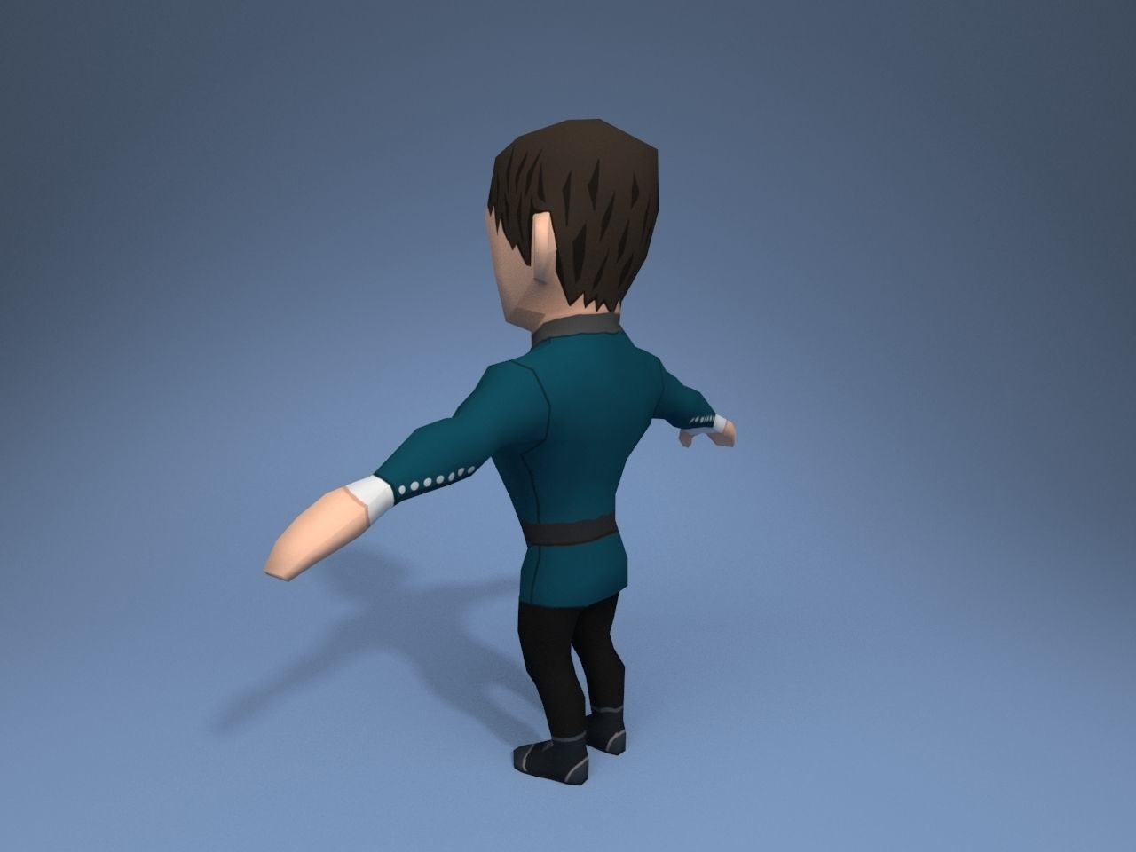 Medieval character helper 2 Low-poly 3D model_4