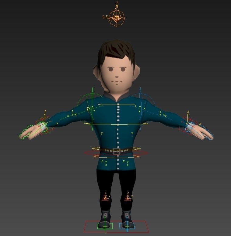 Medieval character helper 2 Low-poly 3D model_15
