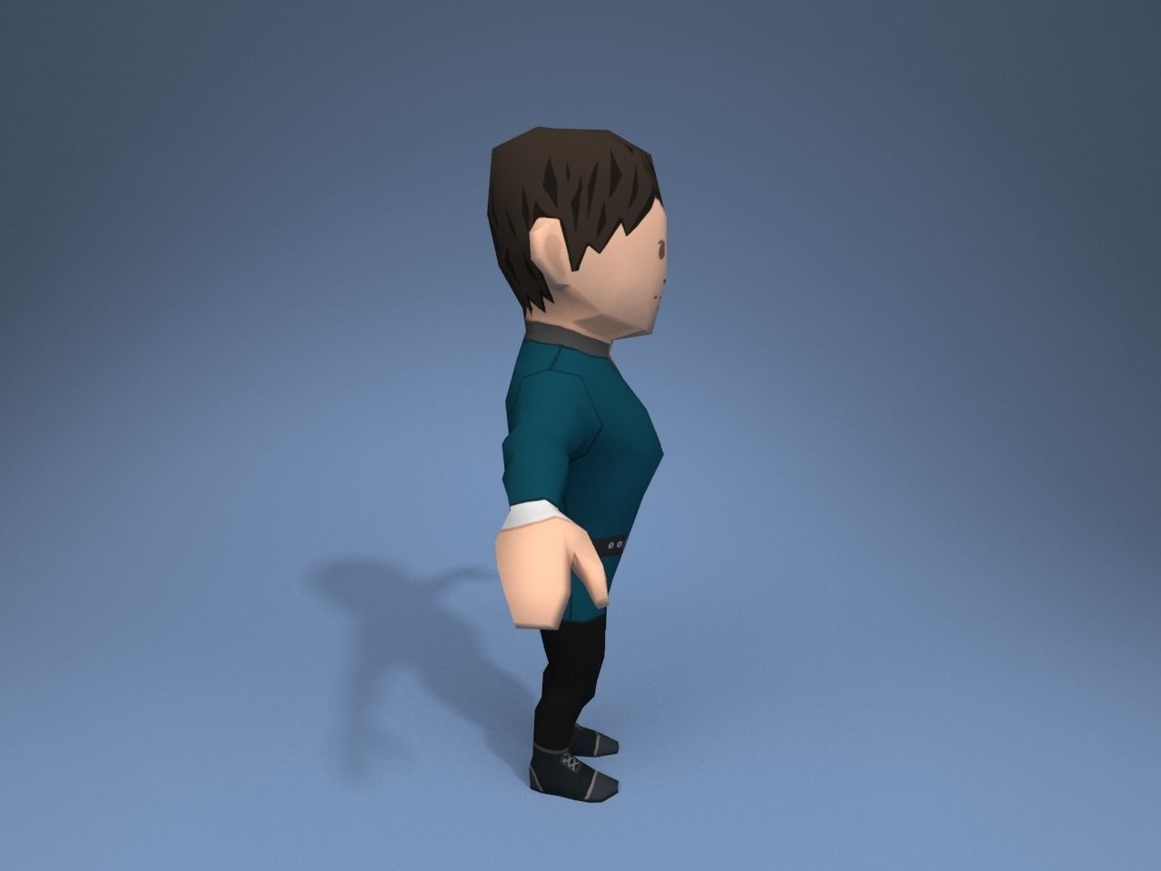 Medieval character helper 2 Low-poly 3D model_7