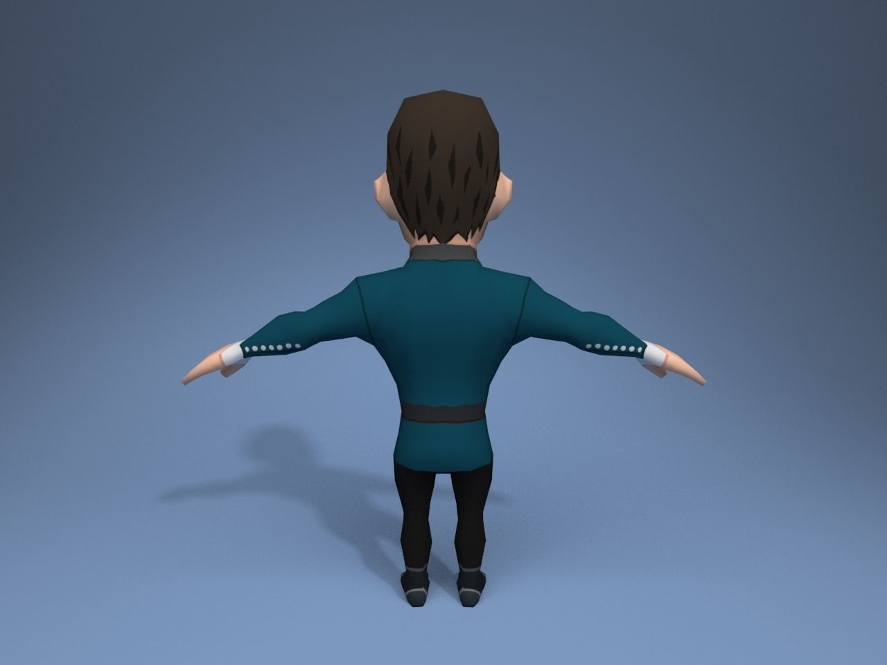 Medieval character helper 2 Low-poly 3D model_5