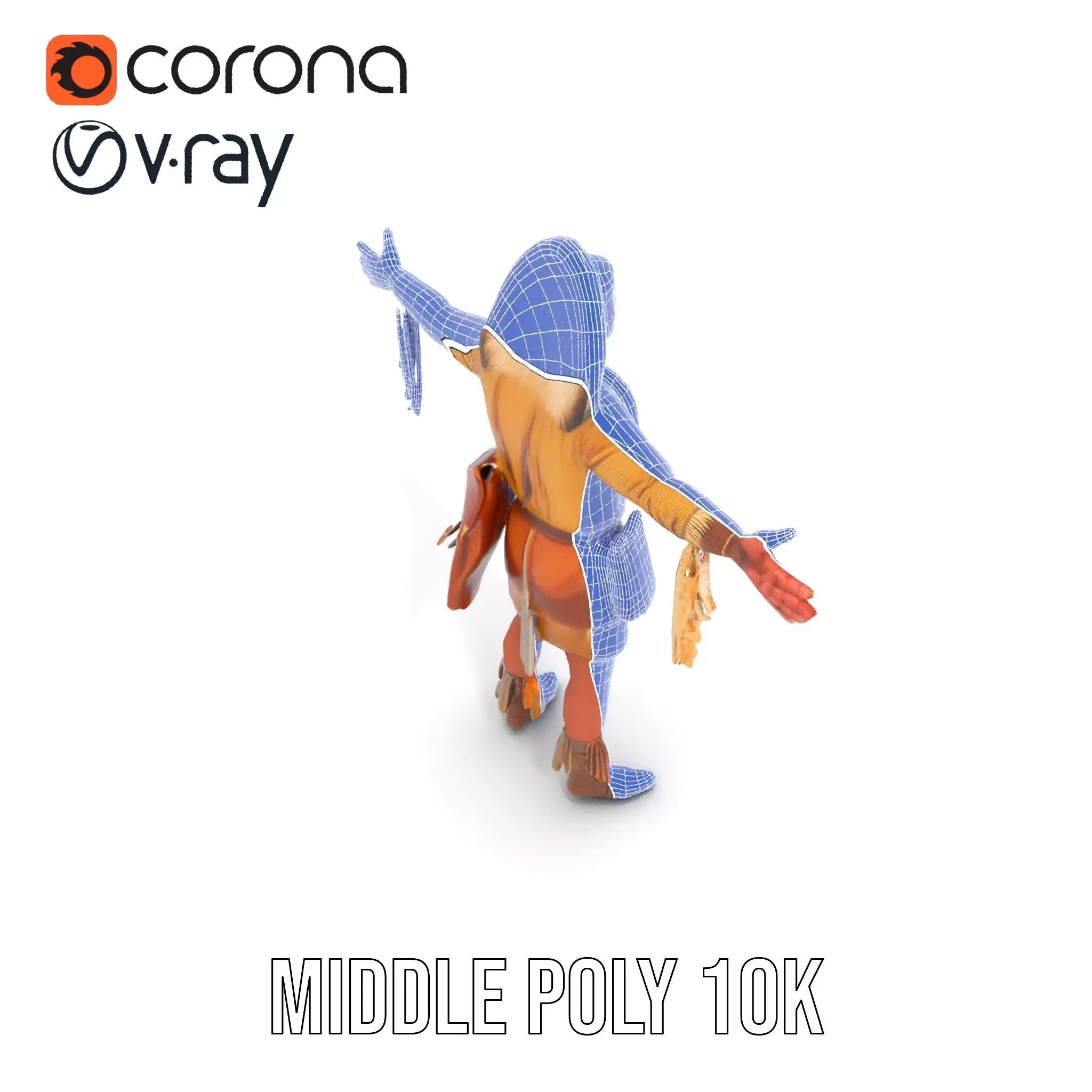 Tribal Warrior Attire model pack Low-poly 3D model_23