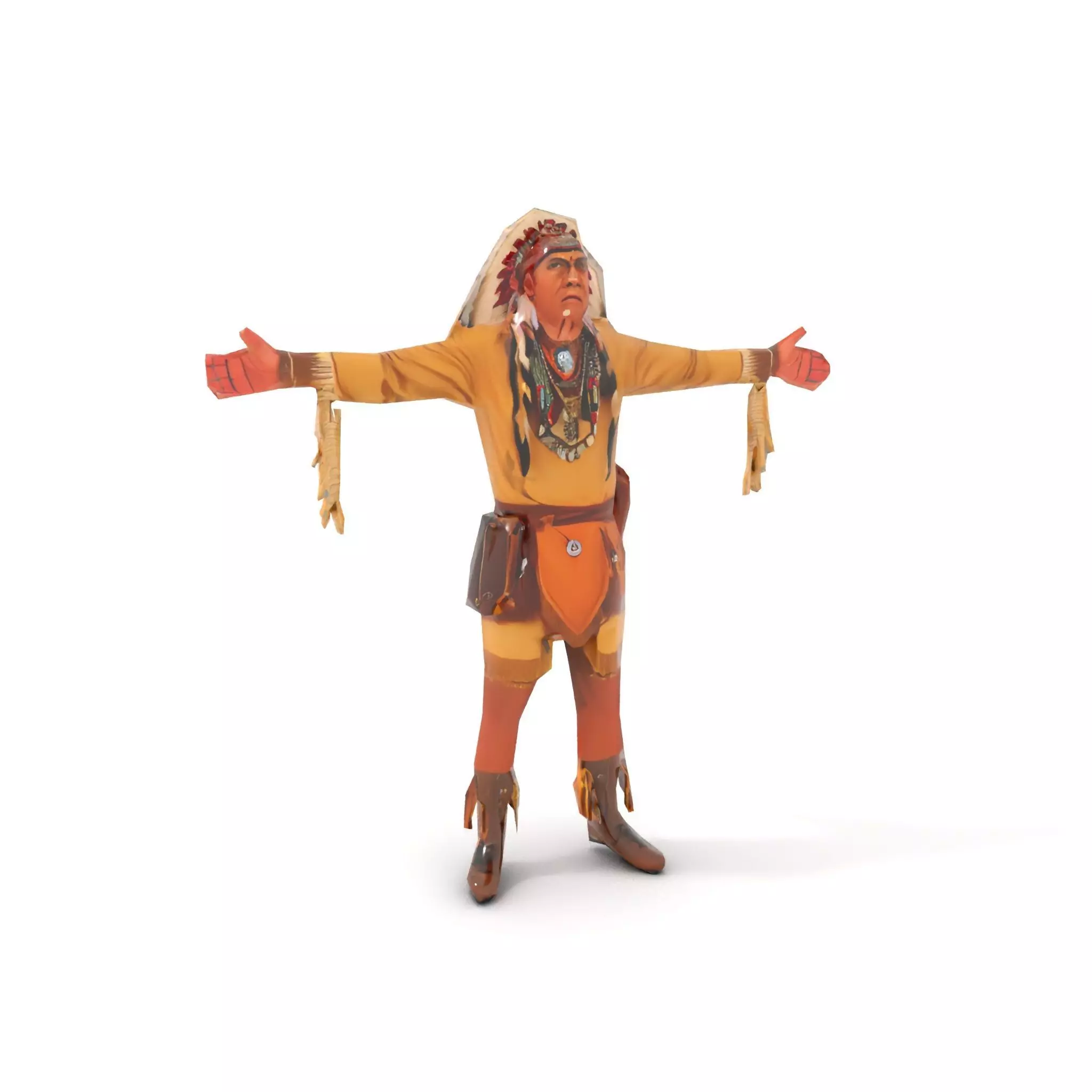 Tribal Warrior Attire model pack Low-poly 3D model_14