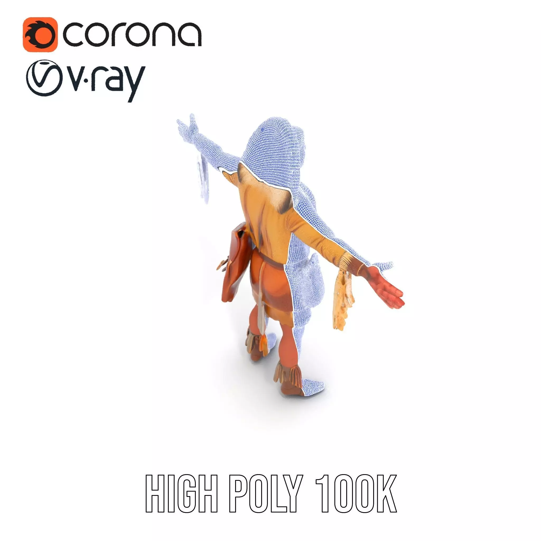 Tribal Warrior Attire model pack Low-poly 3D model_25