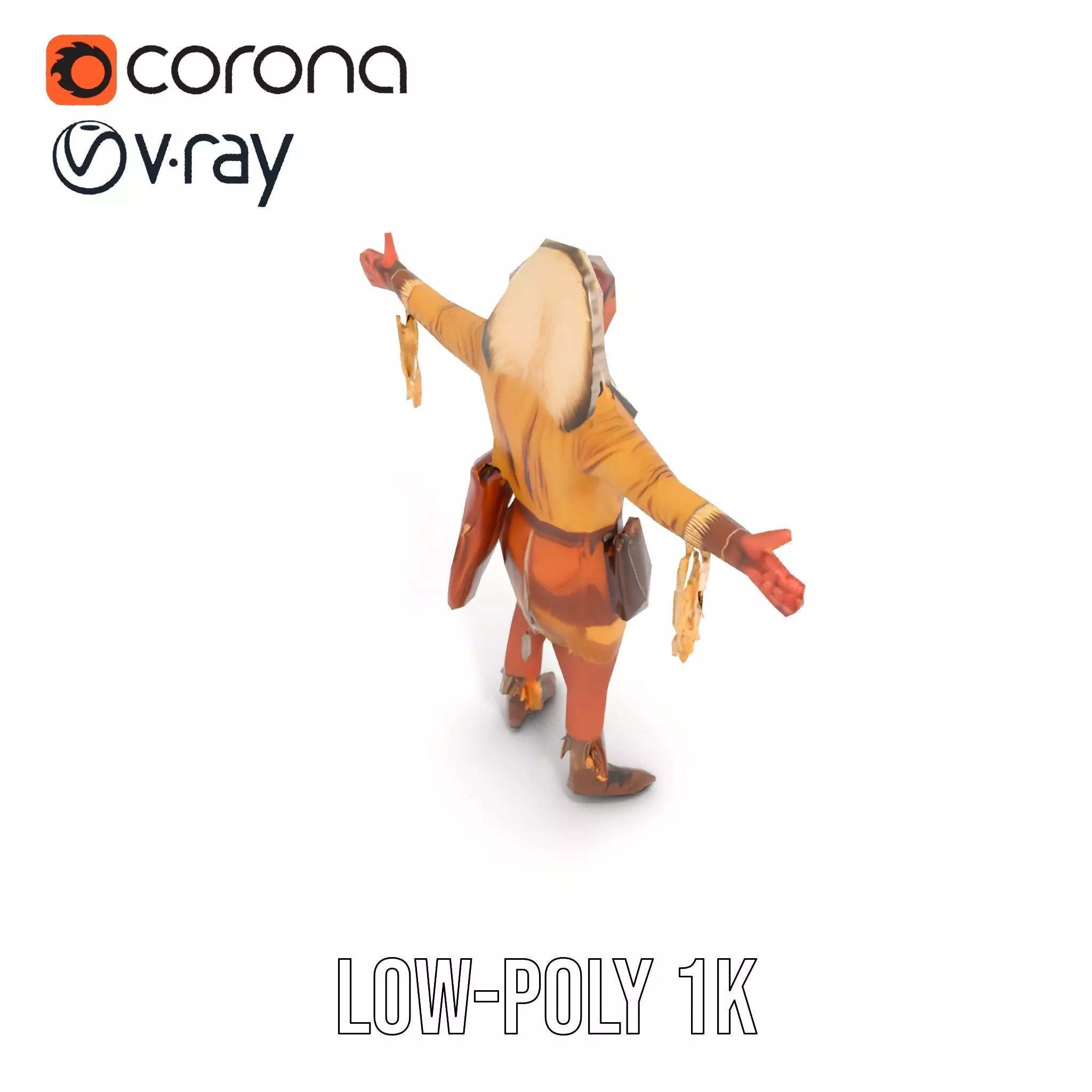 Tribal Warrior Attire model pack Low-poly 3D model_24