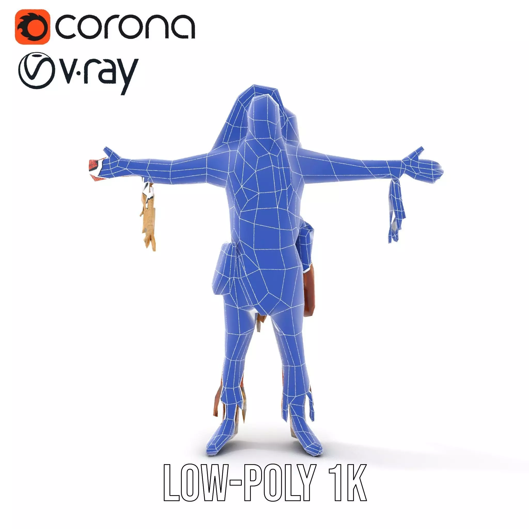 Tribal Warrior Attire model pack Low-poly 3D model_30