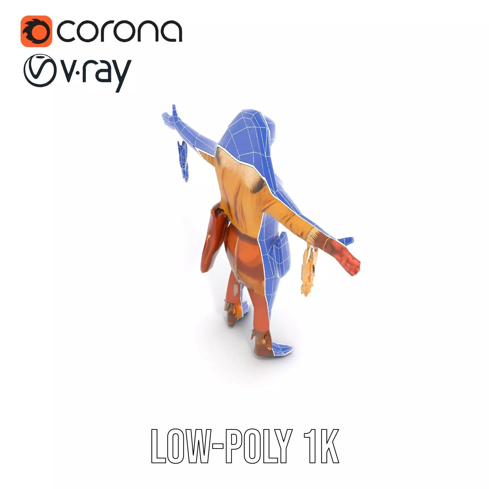 Tribal Warrior Attire model pack Low-poly 3D model_27