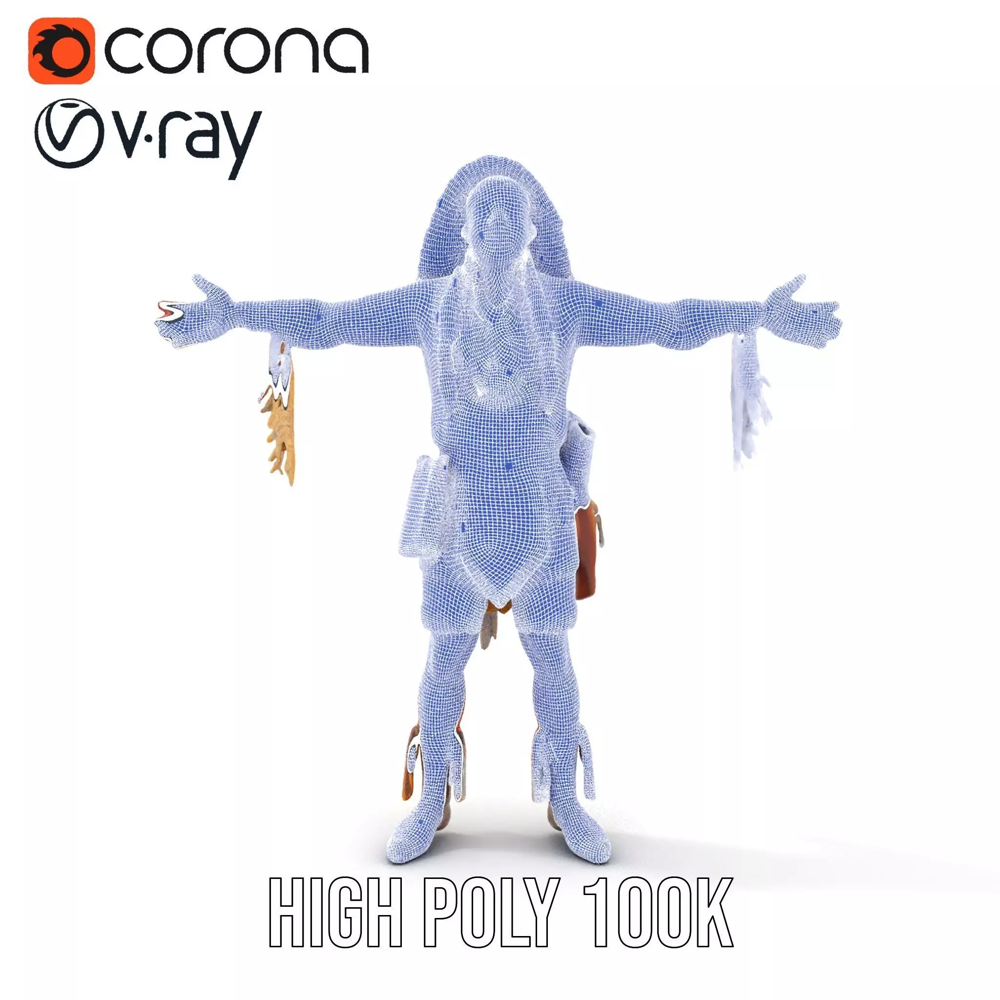 Tribal Warrior Attire model pack Low-poly 3D model_19