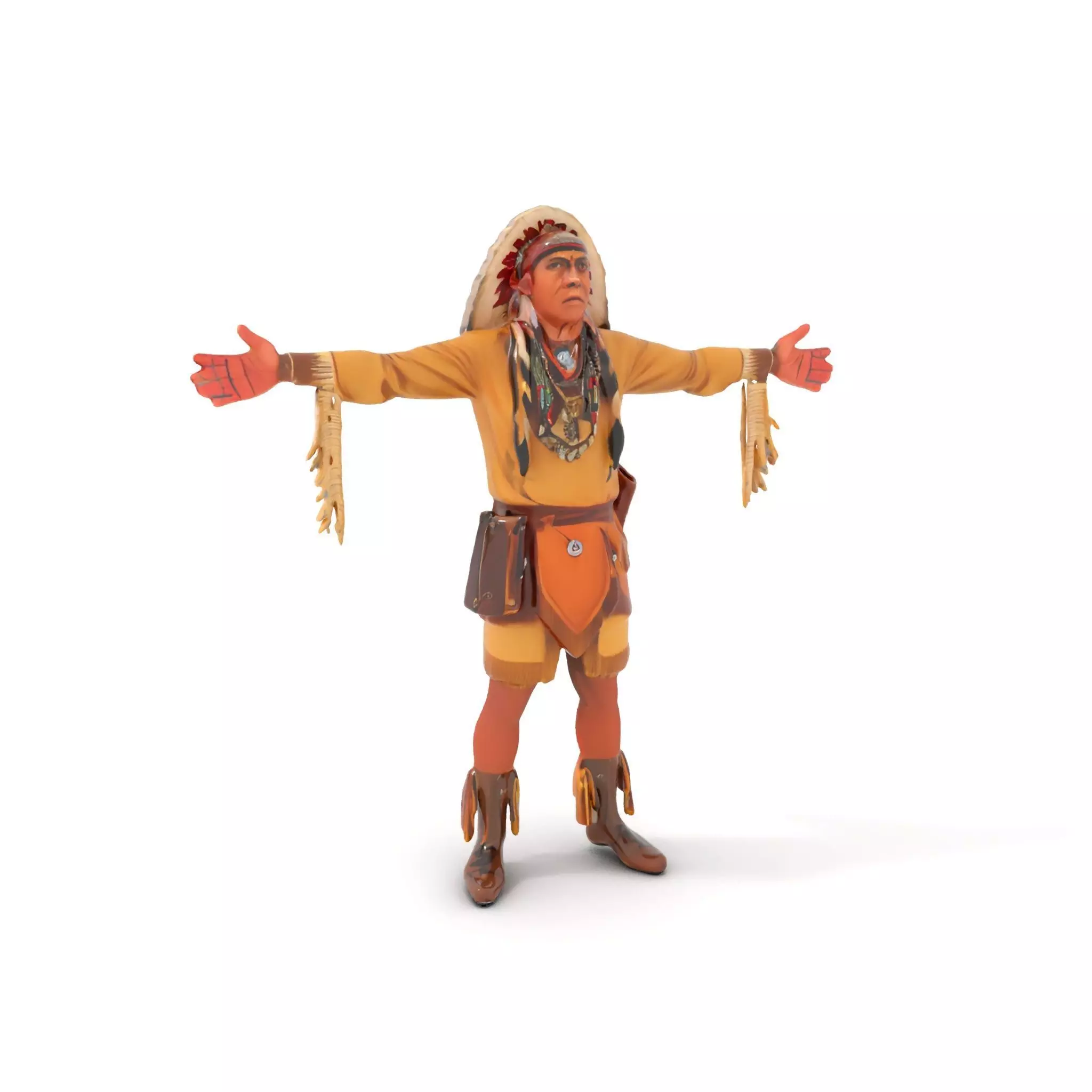 Tribal Warrior Attire model pack Low-poly 3D model_0