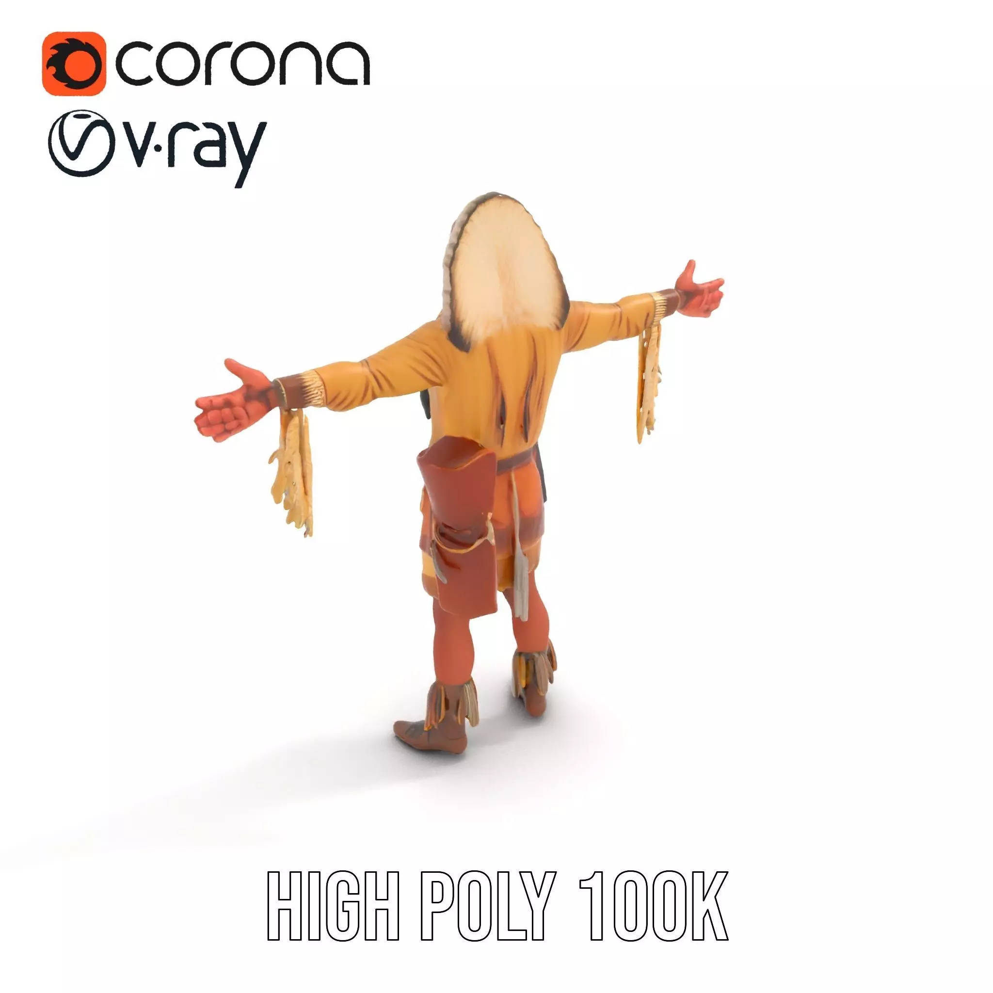 Tribal Warrior Attire model pack Low-poly 3D model_22