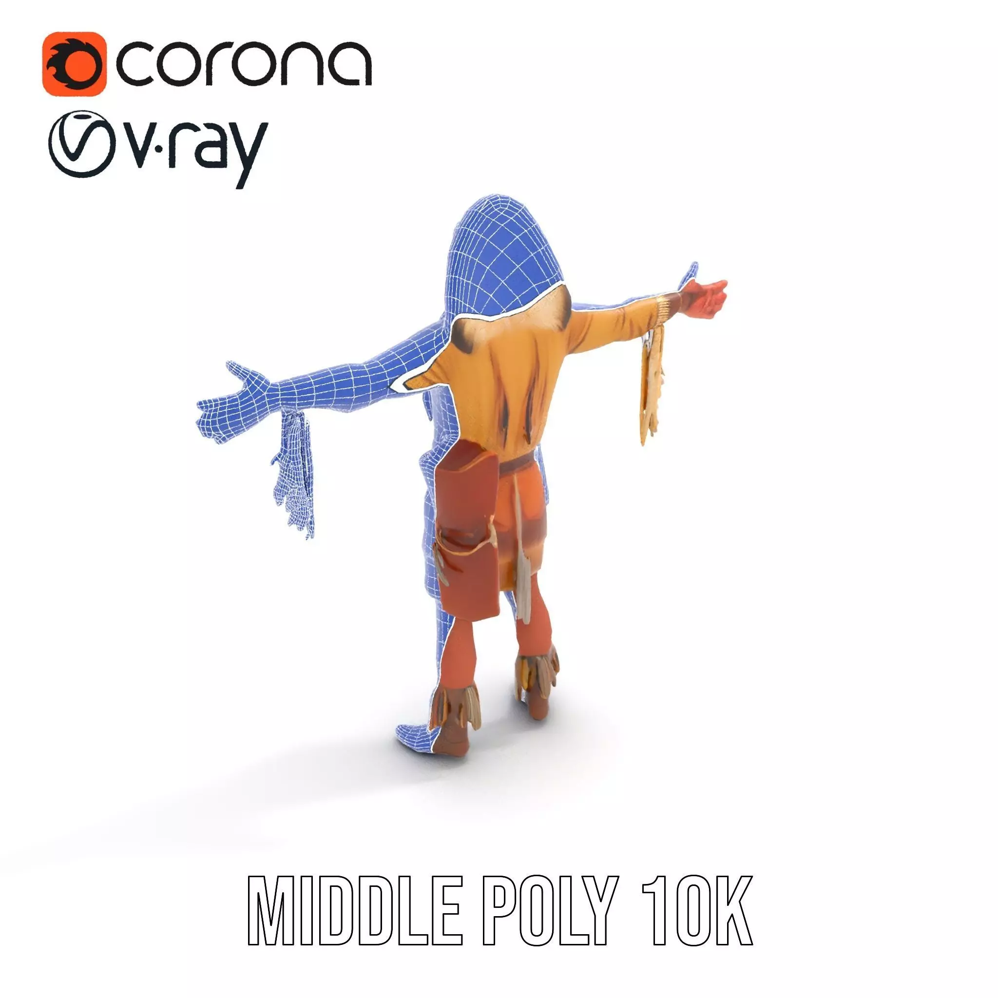 Tribal Warrior Attire model pack Low-poly 3D model_13